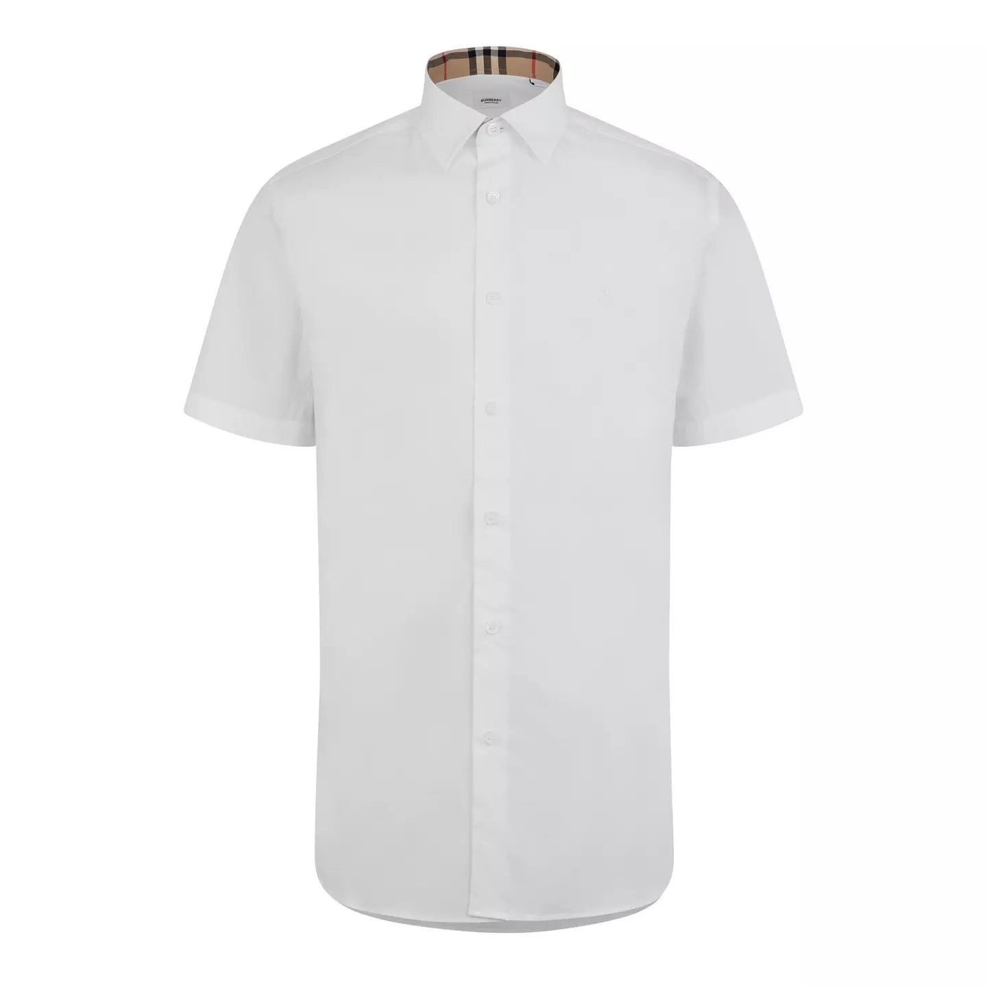 Burberry o1g2r1mq0426 Embroidered Sherfield Ekd Button Shirt in White Size US XL / EU 56 / 4 - 1 Thumbnail