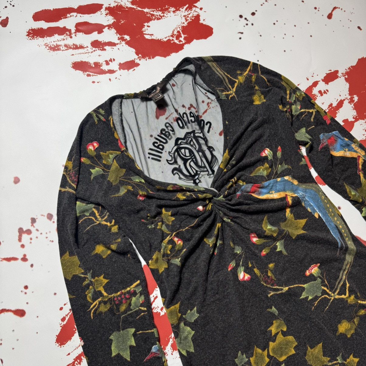Roberto Cavalli vintage roberto cavalli folwers dress just cvalli big logo Size L / US 10 / IT 46 - 2 Thumbnail