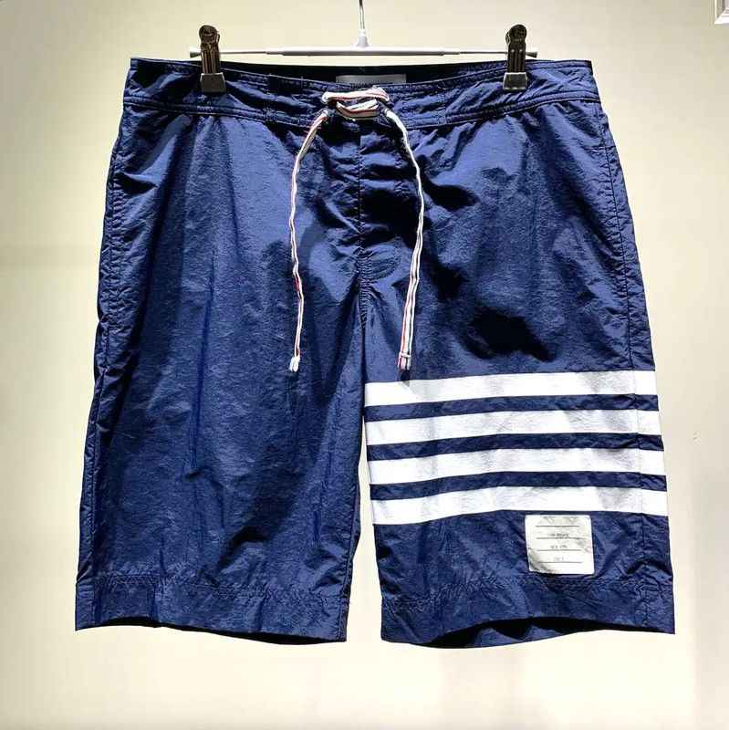 Thom Browne Thom Browne Men's Blue Nylon Shorts 0089 Size US 30 / EU 46 - 1 Thumbnail