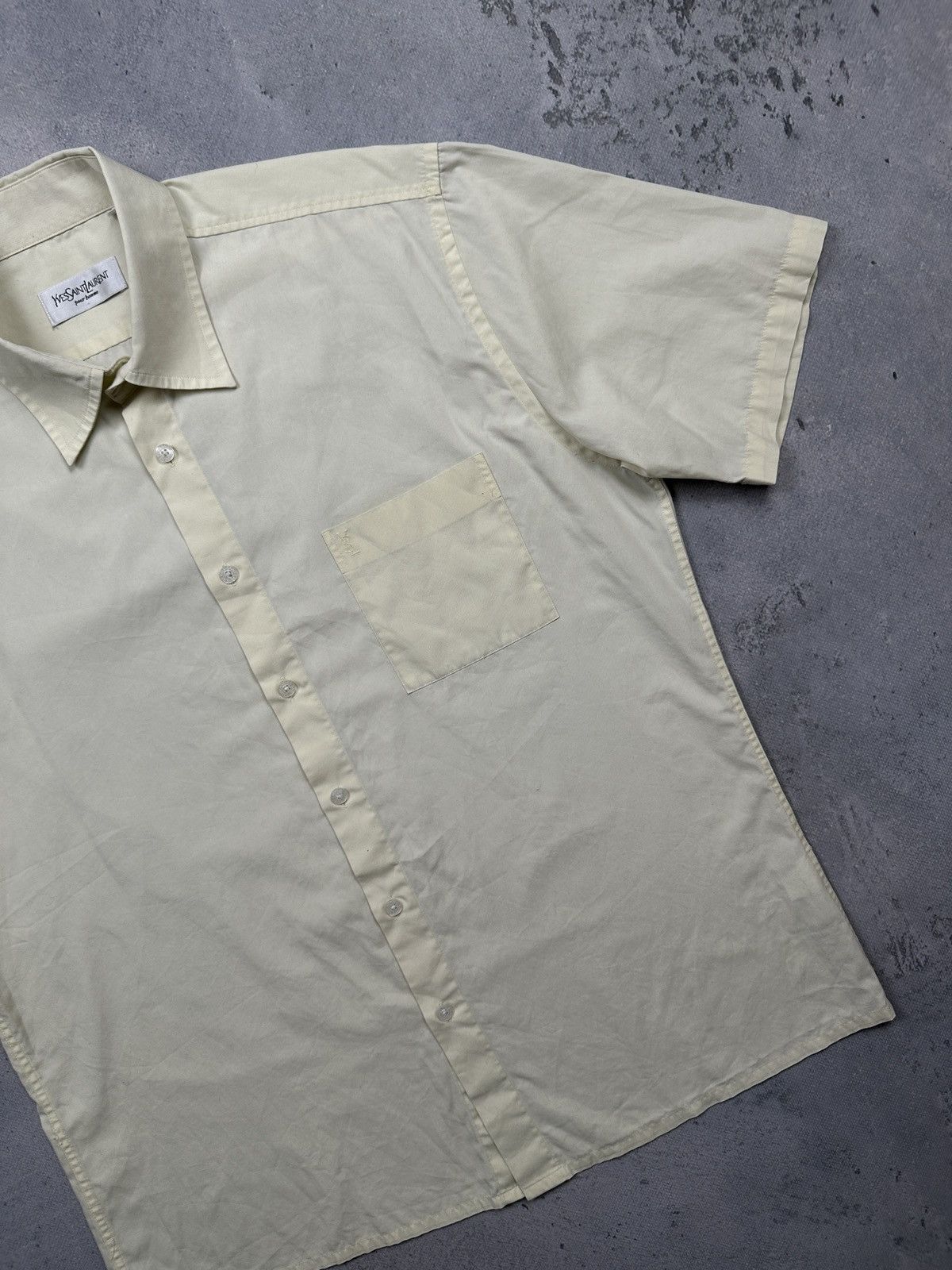 Yves Saint Laurent Lux YSL Shirt Cotton Yves Saint Laurent Summer Shirtsleeve Size US L / EU 52-54 / 3 - 4 Thumbnail