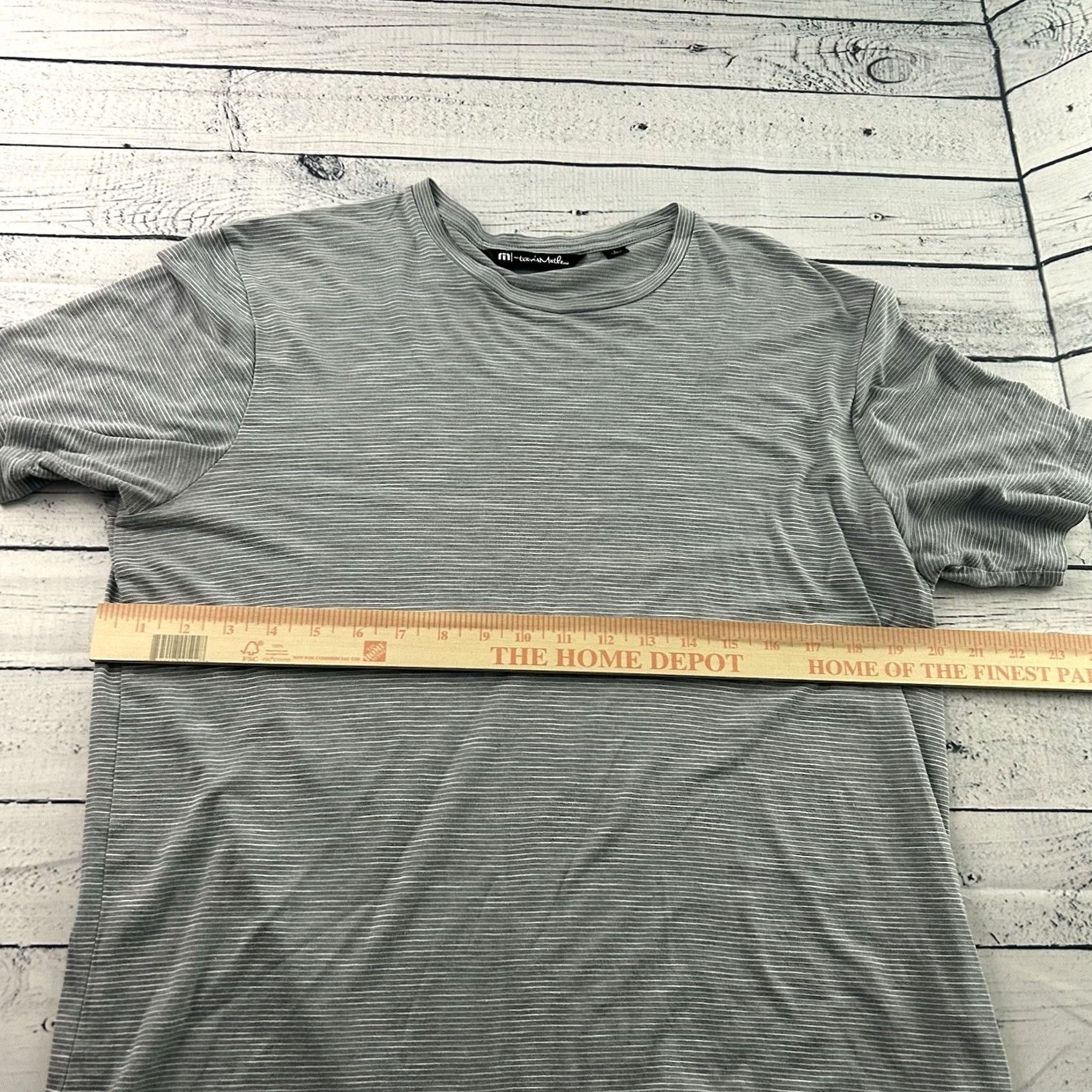 TravisMathew Travis Mathew Short Sleeve Striped Basic T Shirt Men's Large Gray Size US L / EU 52-54 / 3 - 3 Thumbnail