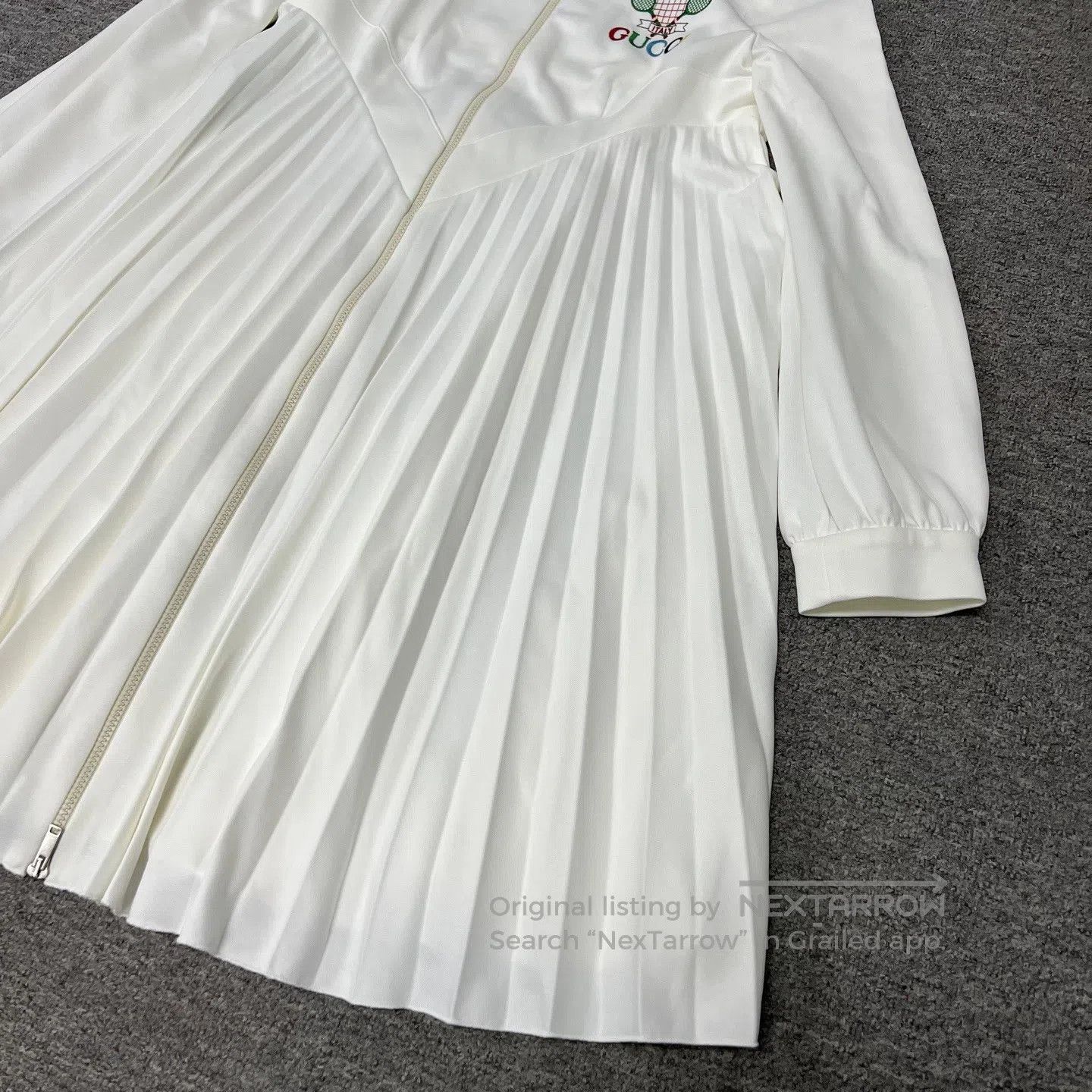 Gucci Guicci Racket embroidery; white dress| Size L / US 10 / IT 46 - 4 Thumbnail