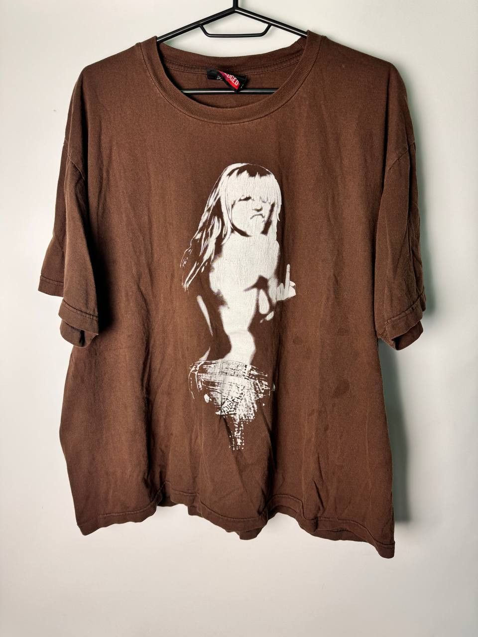 Y2K Britney Spears adult middle finger up japan style tee