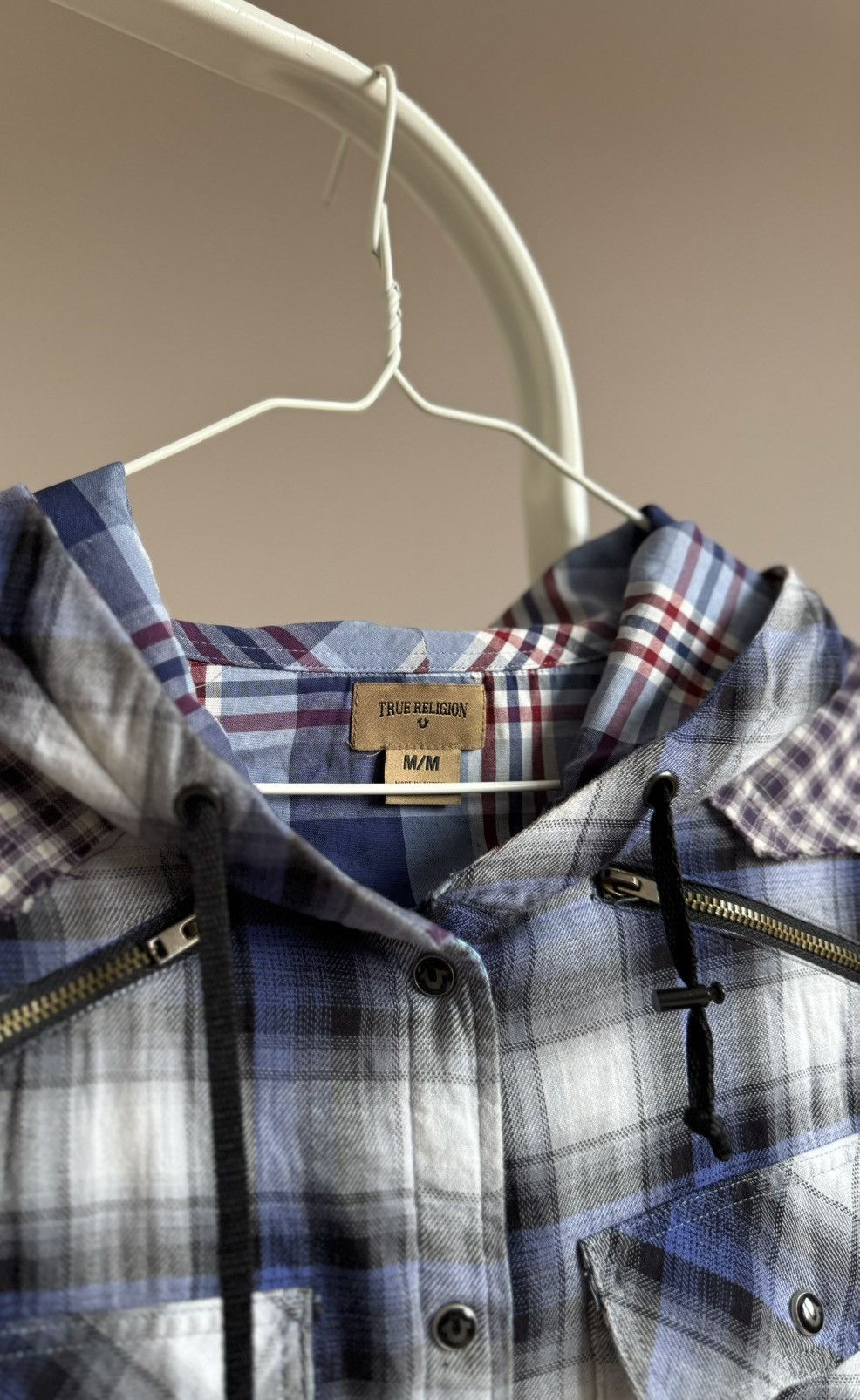 True Religion True Religion Plaid Hood Shirt Button Jacket Women Size M / US 6-8 / IT 42-44 - 3 Thumbnail