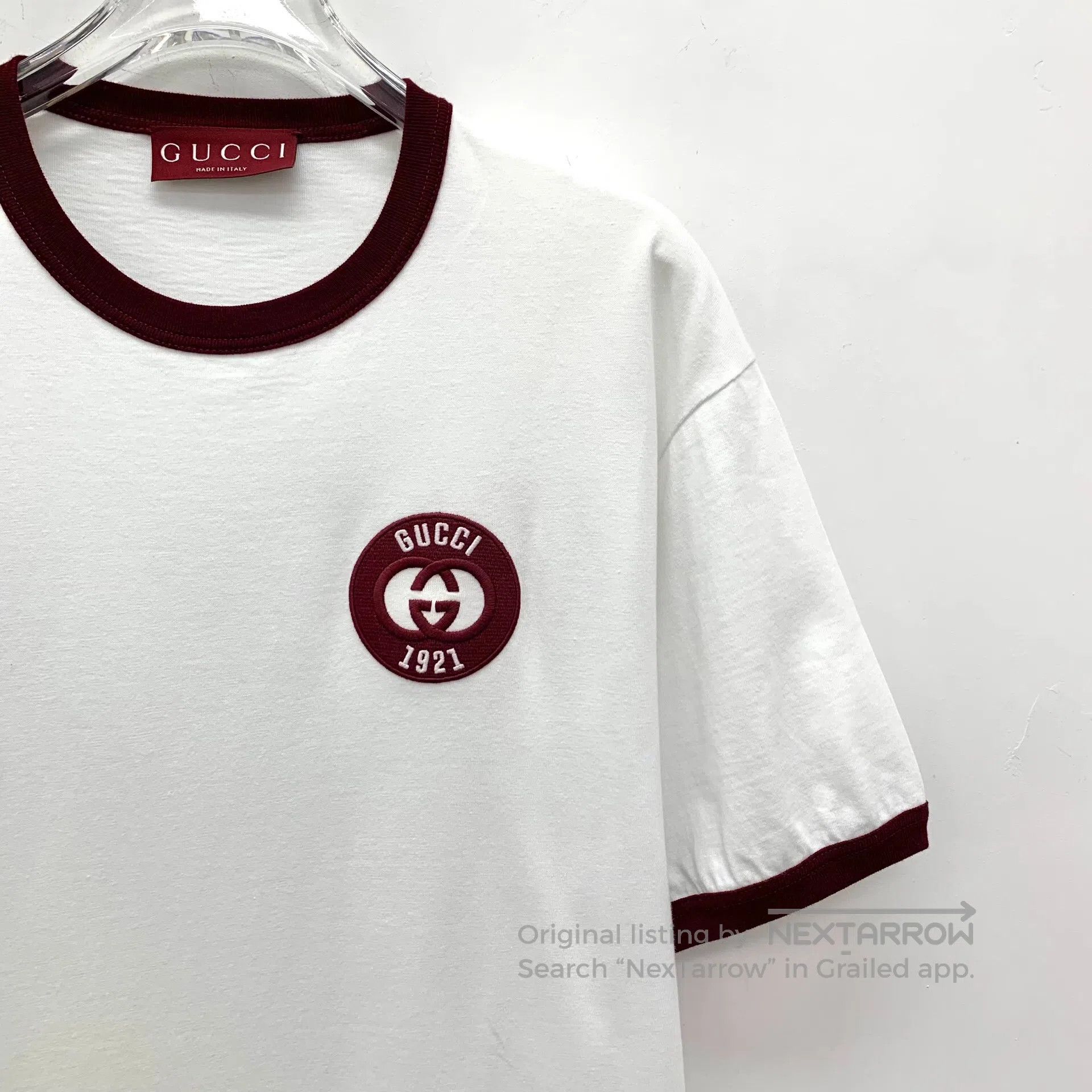 Gucci Guicci H30741 Gucci White Emblem Embroidered Cotton Crew N Size US XS / EU 42 / 0 - 3 Thumbnail