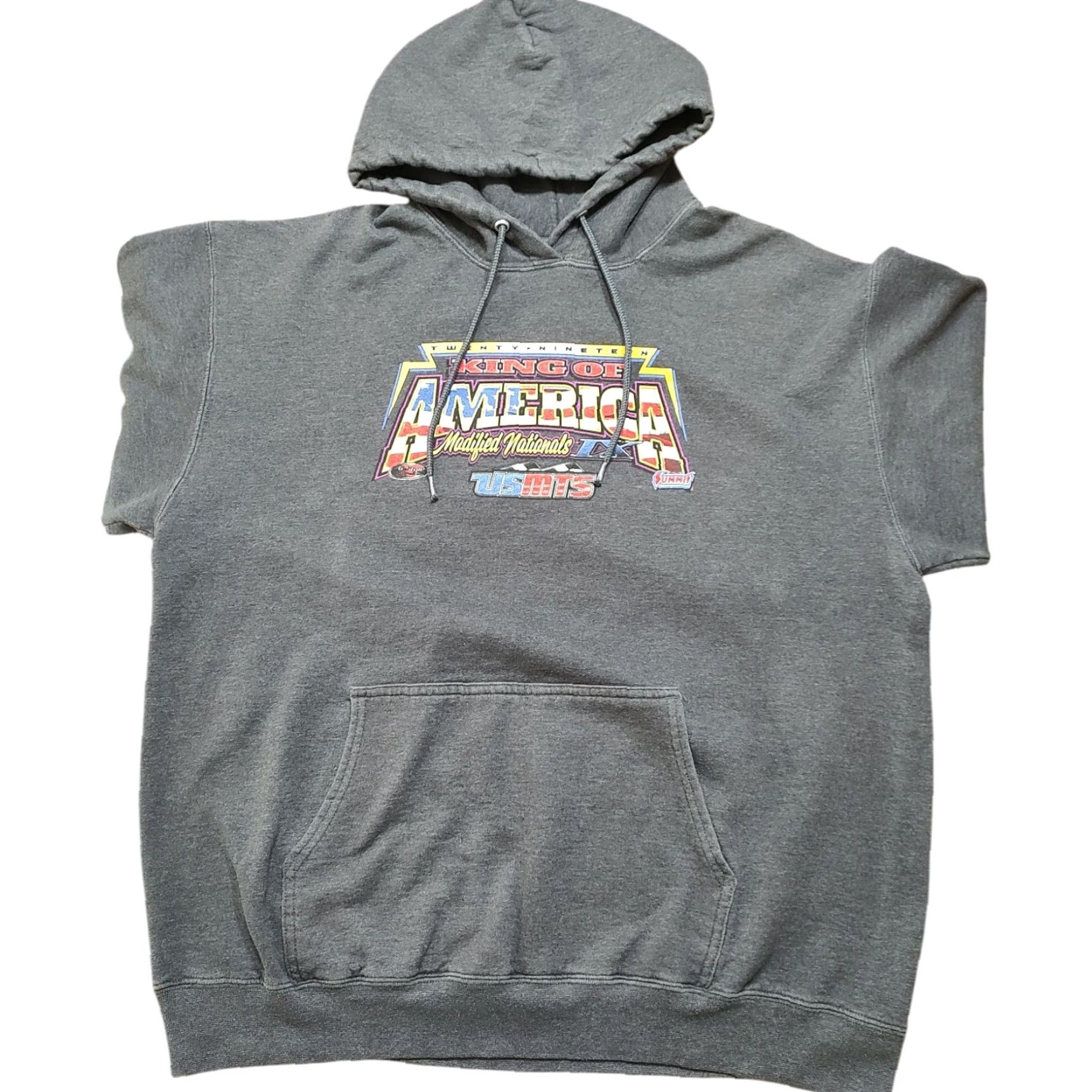 Port & Company Dirt Track Speedway Racing Hoodie Mens XL Gray USMTS MN Modified Nationals Size US XL / EU 56 / 4 - 3 Thumbnail