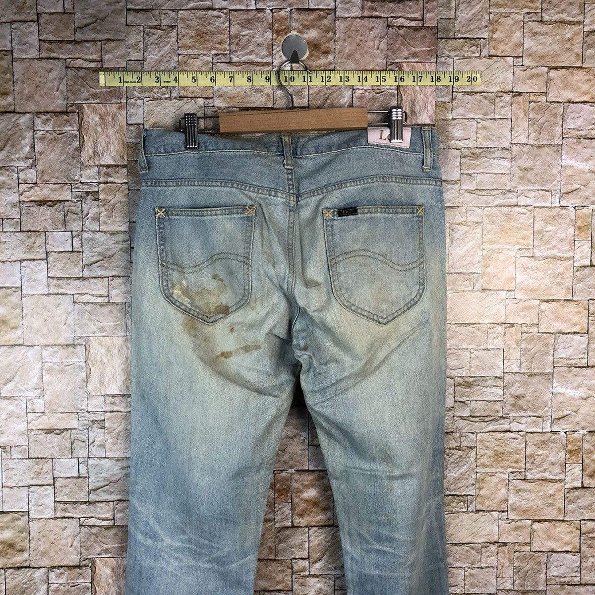 Lee Lee vintage Blue Distressed Denim Pants #A1029 Size US 31 - 15 Thumbnail