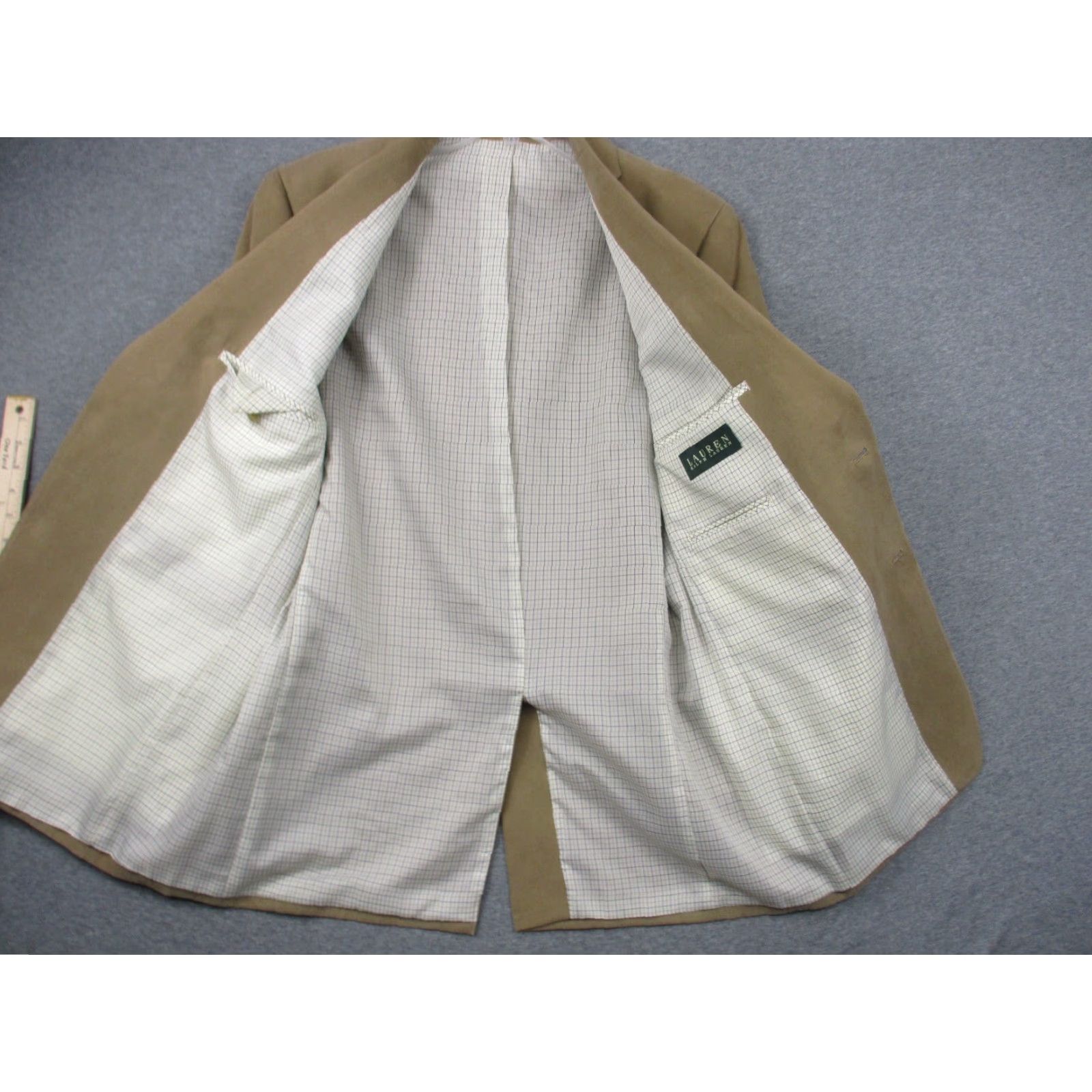 Ralph Lauren LAUREN RALPH LAUREN Sport Jacket 40L Camel Brown Jacket Sportcoat Men 40 Chest Brown Notch Lapel Button Two-Button Single-Breasted Regular Vintage? Size US XXS / EU 40 - 4 Thumbnail