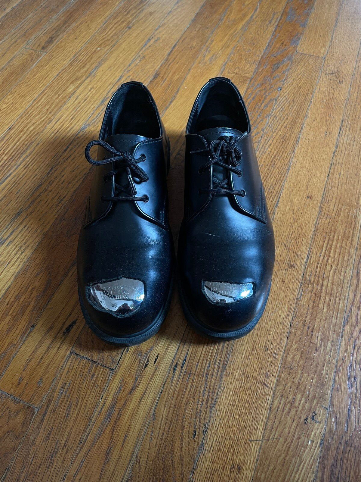 Pre-owned Raf Simons Steel Toe Docs Shoes In Black