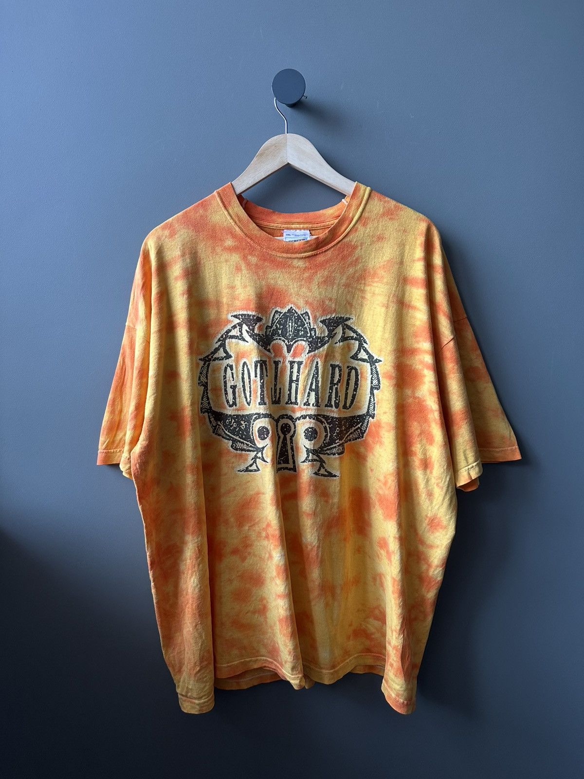 Fruit Of The Loom Vintage GOTTHARD Band Merch Tie Dye Graphic Tee T-shirt 90s Size US XXL / EU 58 / 5 - 1 Thumbnail