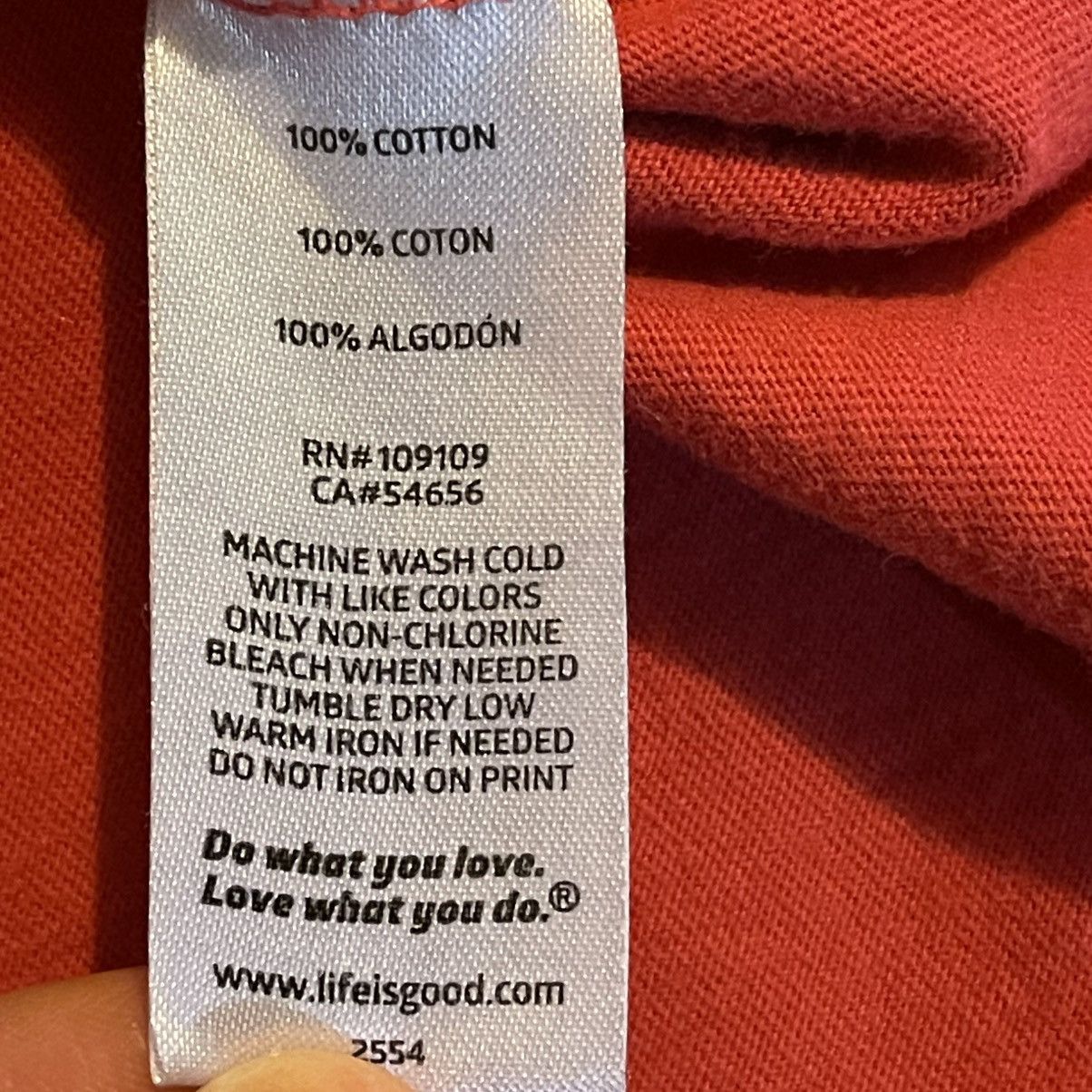 Life is Good Life Is Good Shirt Women XL Pink Crusher Tee USA Flag V-Neck Size XL / US 12-14 / IT 48-50 - 4 Thumbnail