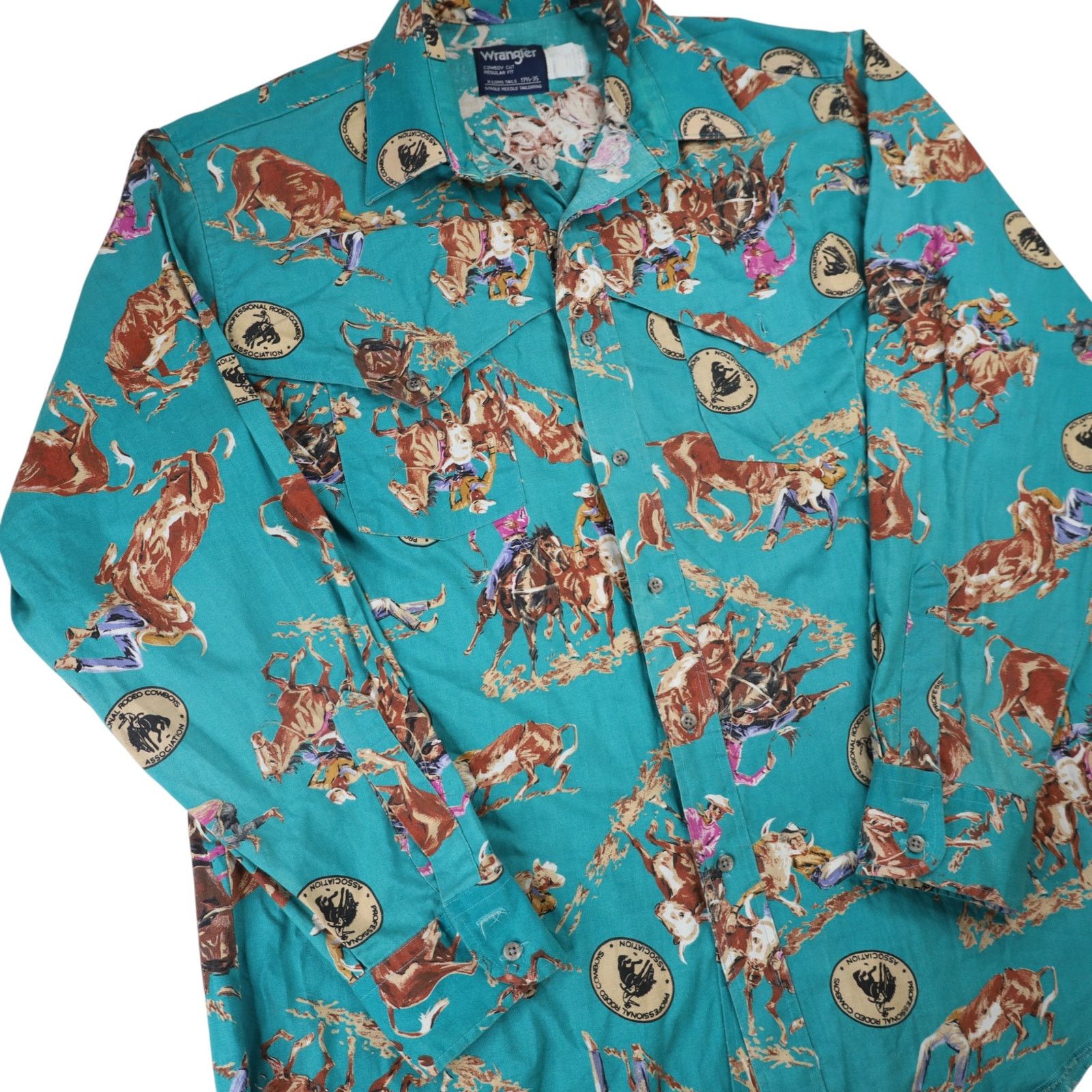 Vintage × Wrangler VTG Wrangler Professional Rodeo Cowboys Assn Shirt Size US XL / EU 56 / 4 - 3 Thumbnail