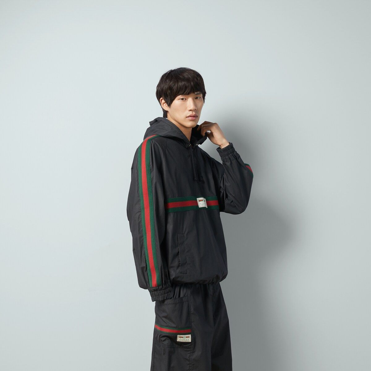 Gucci 48 M Gucci Coated Cotton Windbreaker Label Black Jacket Web Size US M / EU 48-50 / 2 - 3 Thumbnail