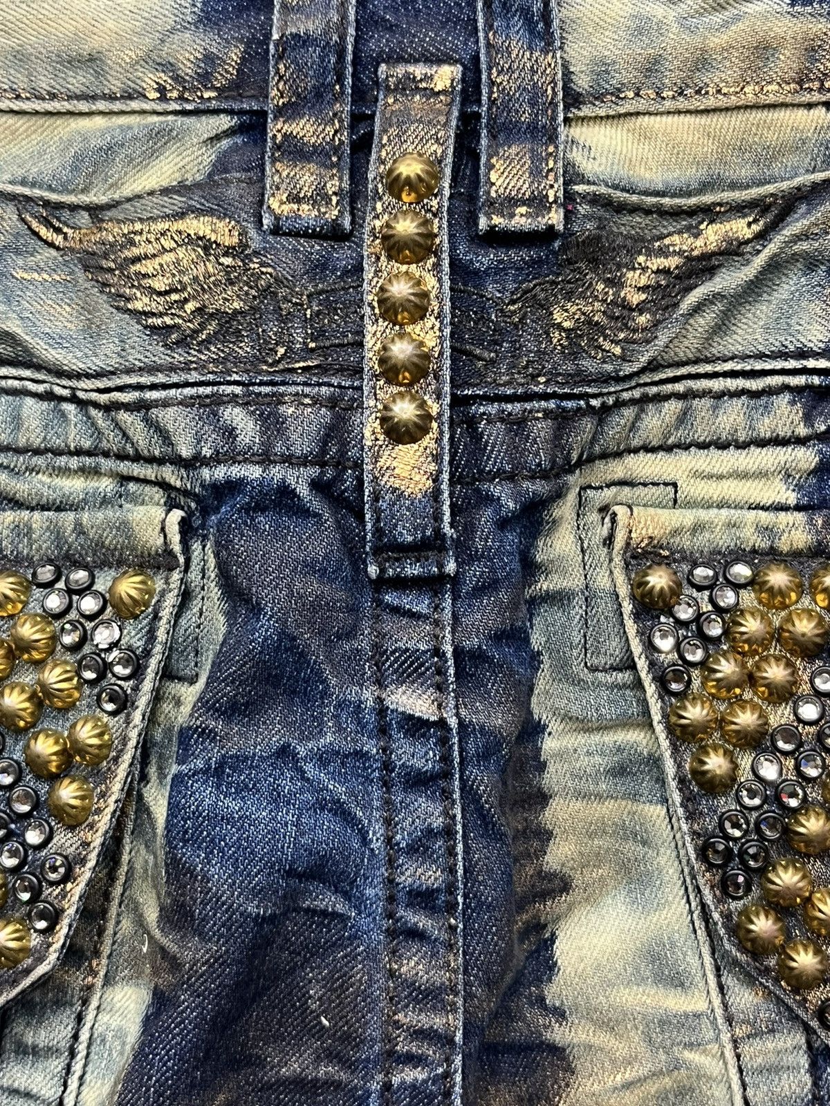 Asspizza × Robins Jeans 42”🔥RARE ROBIN’S JEANS FYE DESIGN Long Flap Studded Striped Size US 42 / EU 58 - 18 Thumbnail
