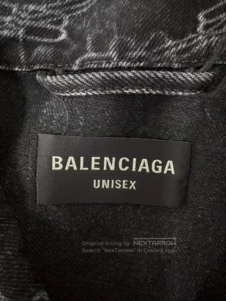 Balenciaga Balenciaga Black Double B Buckle Full Print Denim Jacket Size US L / EU 52-54 / 3 - 4 Thumbnail