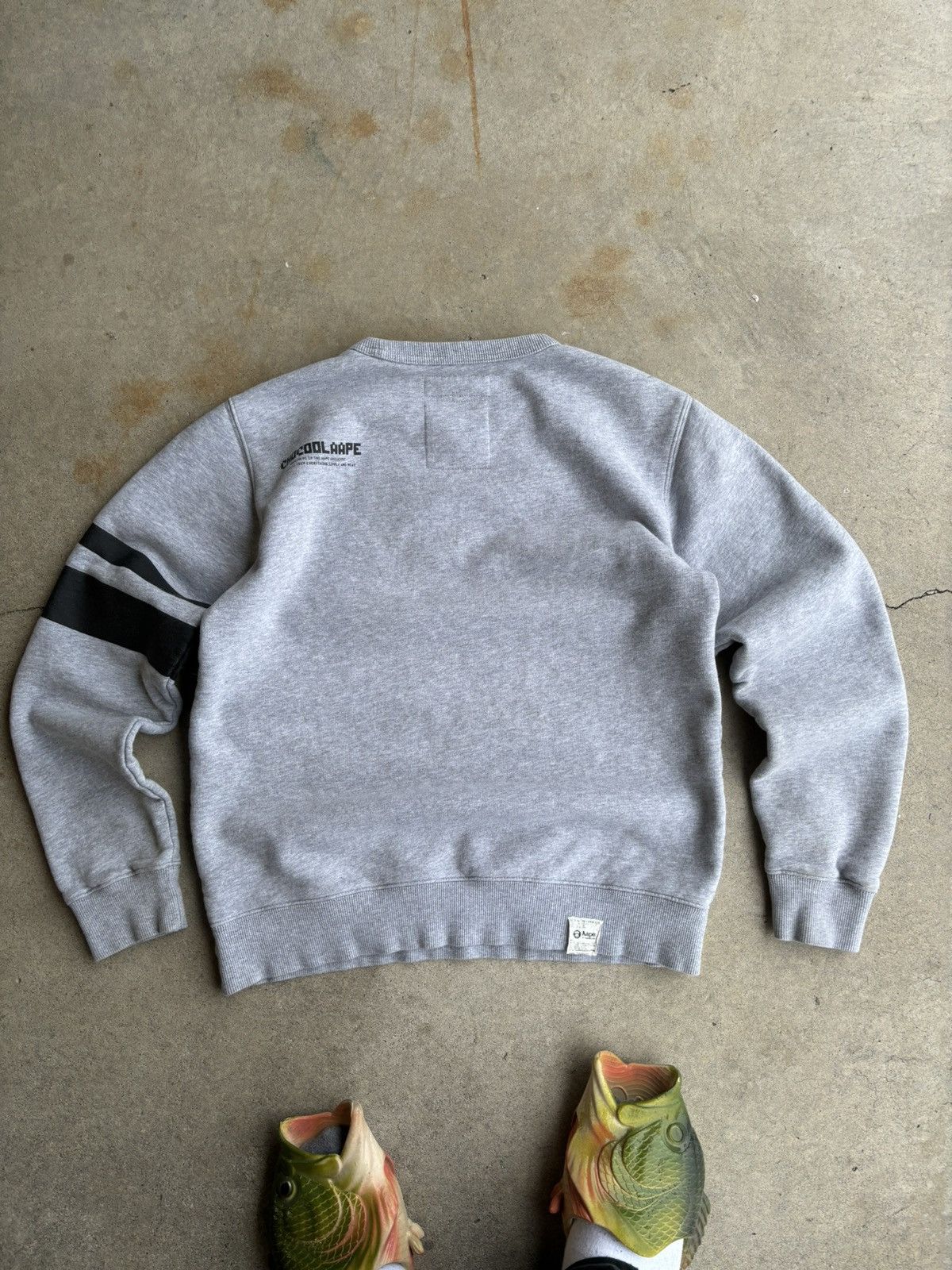 CHOCOOLATE Crazy Chocolate Bape Japanese Boxy Heather Grey Crewneck Size US M / EU 48-50 / 2 - 2 Thumbnail