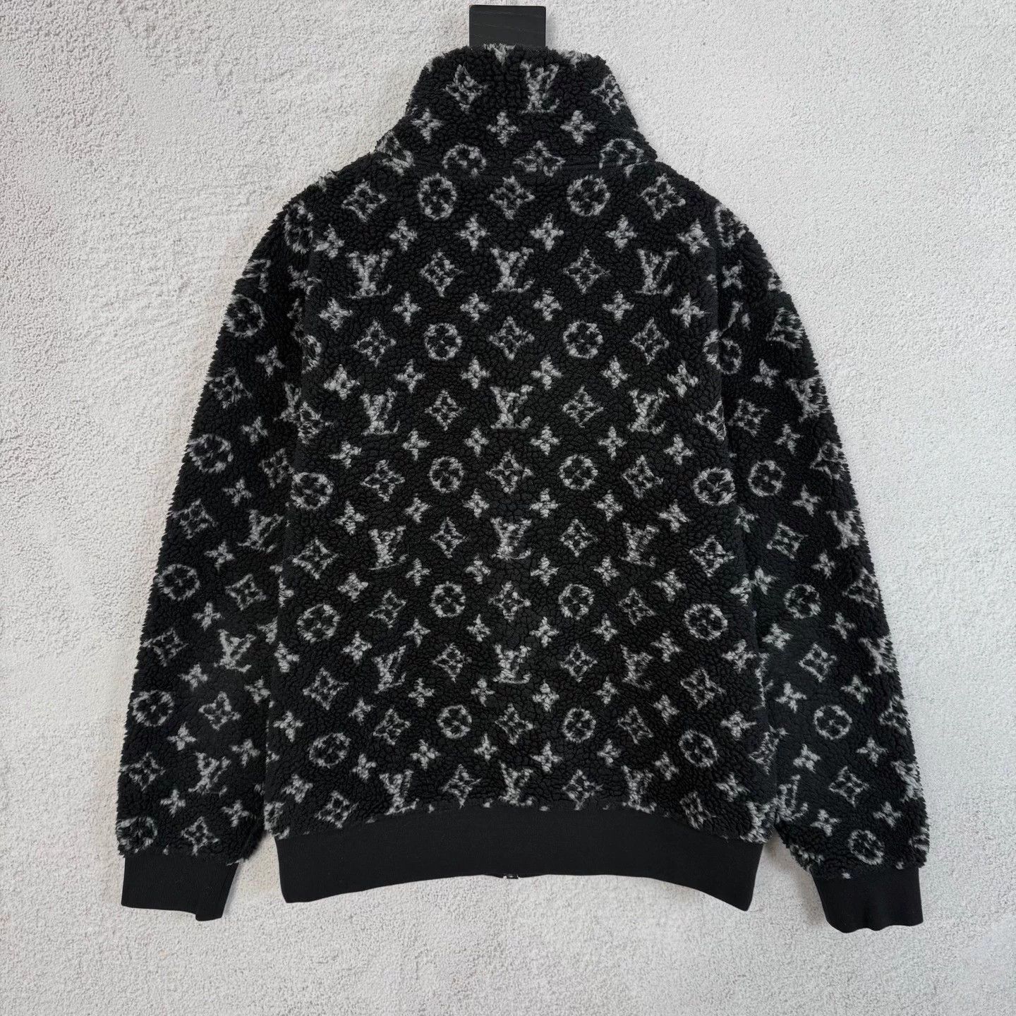 Louis Vuitton LV Black Full Print Logo Lambskin Jacket M Size US M / EU 48-50 / 2 - 2 Thumbnail