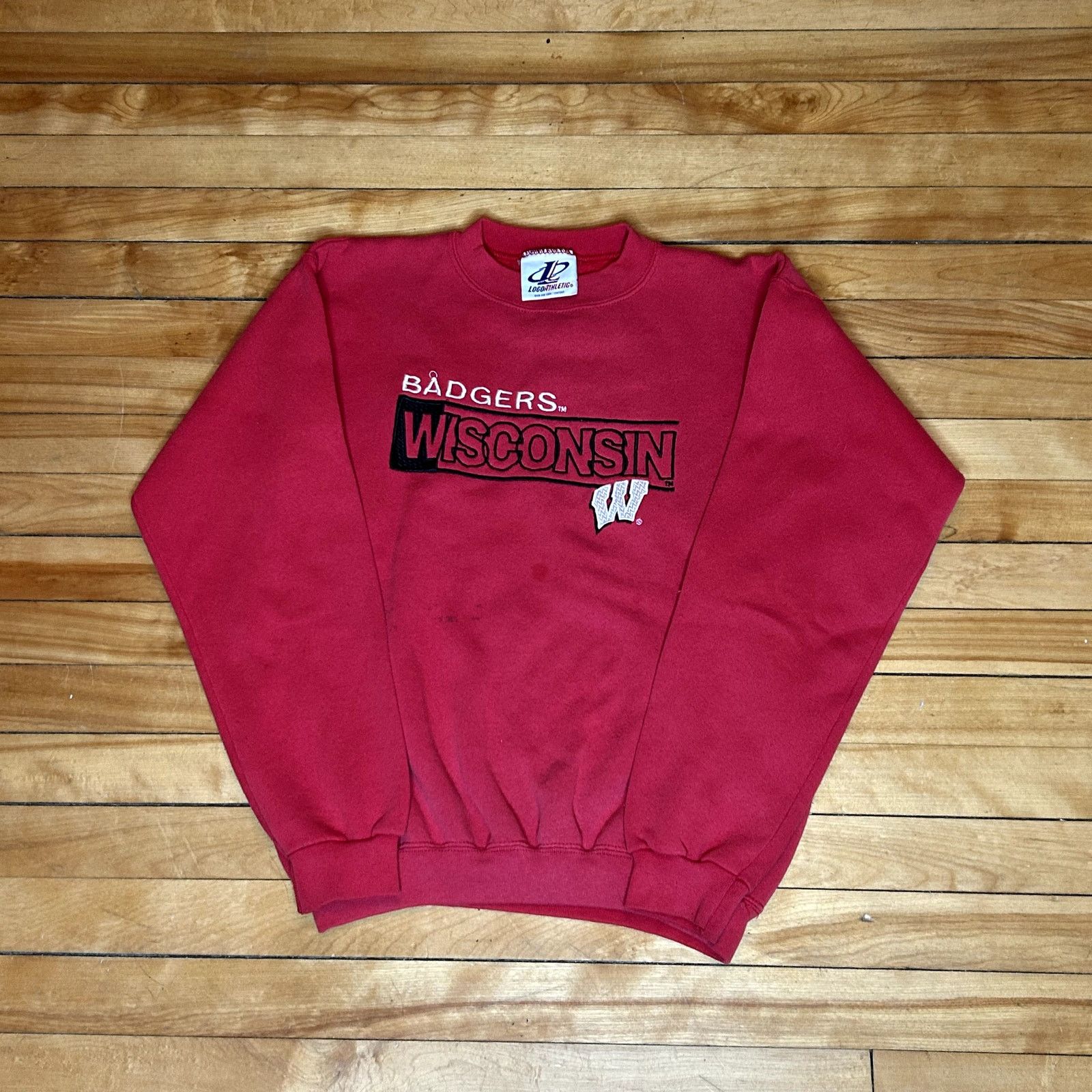 Logo Athletic Vintage 90s Wisconsin Badgers Red Crewneck Size US M / EU 48-50 / 2 - 2 Thumbnail