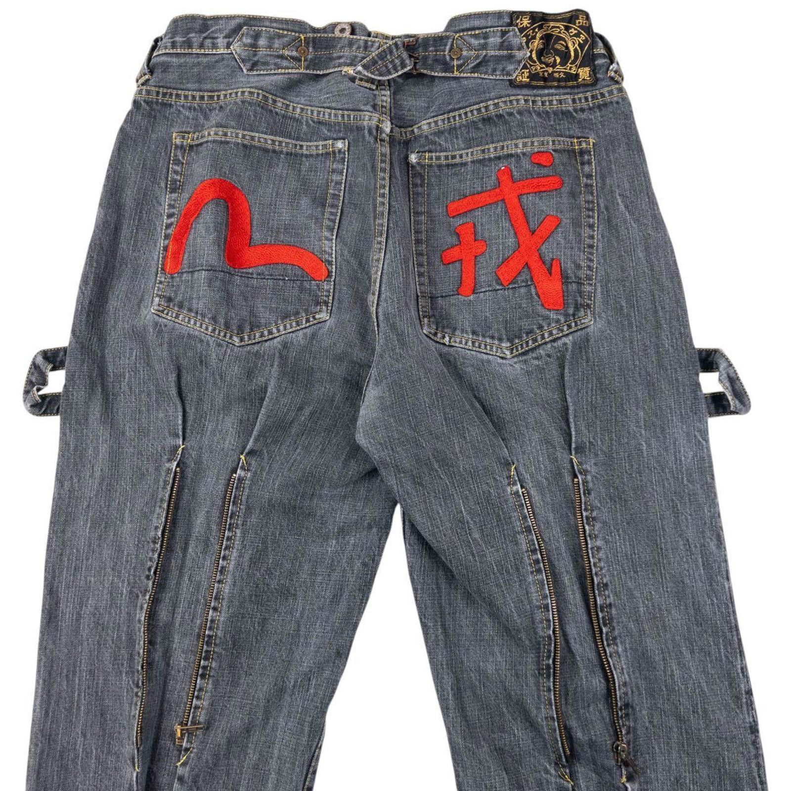 Evisu Vintage Evisu Gull Bondage Zip Japanese Denim Jeans Size W33 Size US 33 - 3 Thumbnail
