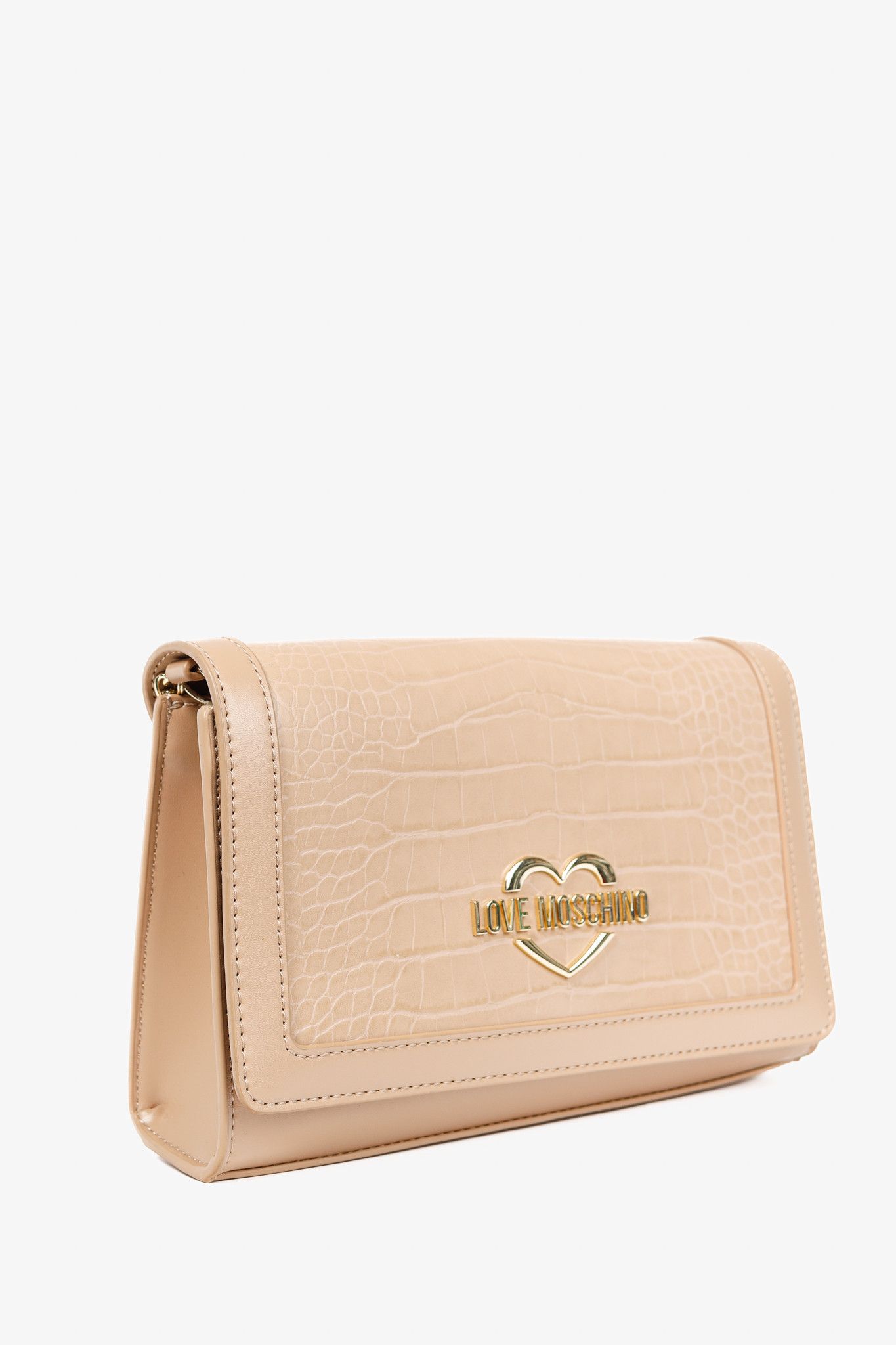 Love Moschino Love Moschino Crocodile-Embossed Vegan Leather Flap Bag Size ONE SIZE - 2 Thumbnail