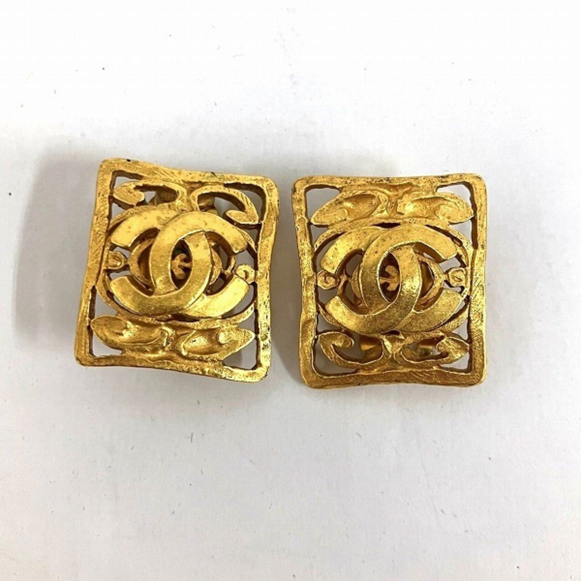 image of Chanel Cocomark 95A Brand Accessories Earrings Ladies in Gold, Women's