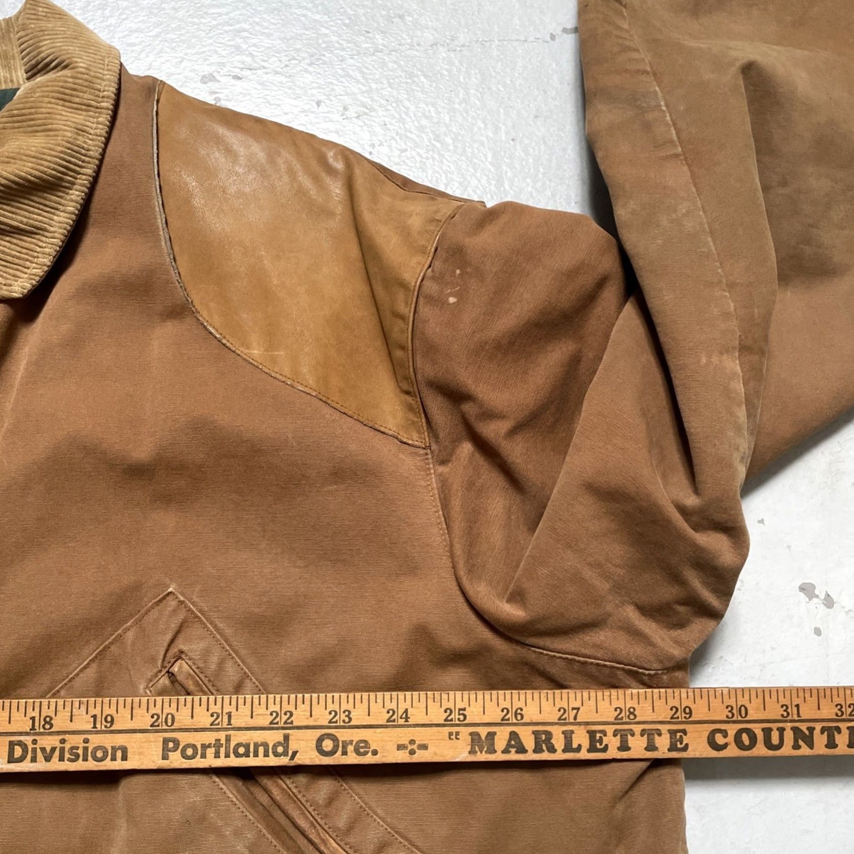 Polo Ralph Lauren VINTAGE Polo Ralph Lauren Jacket Polo Sportsman Barn Ranch Leather Trim Jacket Made USA XL Mens Brown USA Rancher Distressed Workwear Chore Size US XL / EU 56 / 4 - 5 Thumbnail