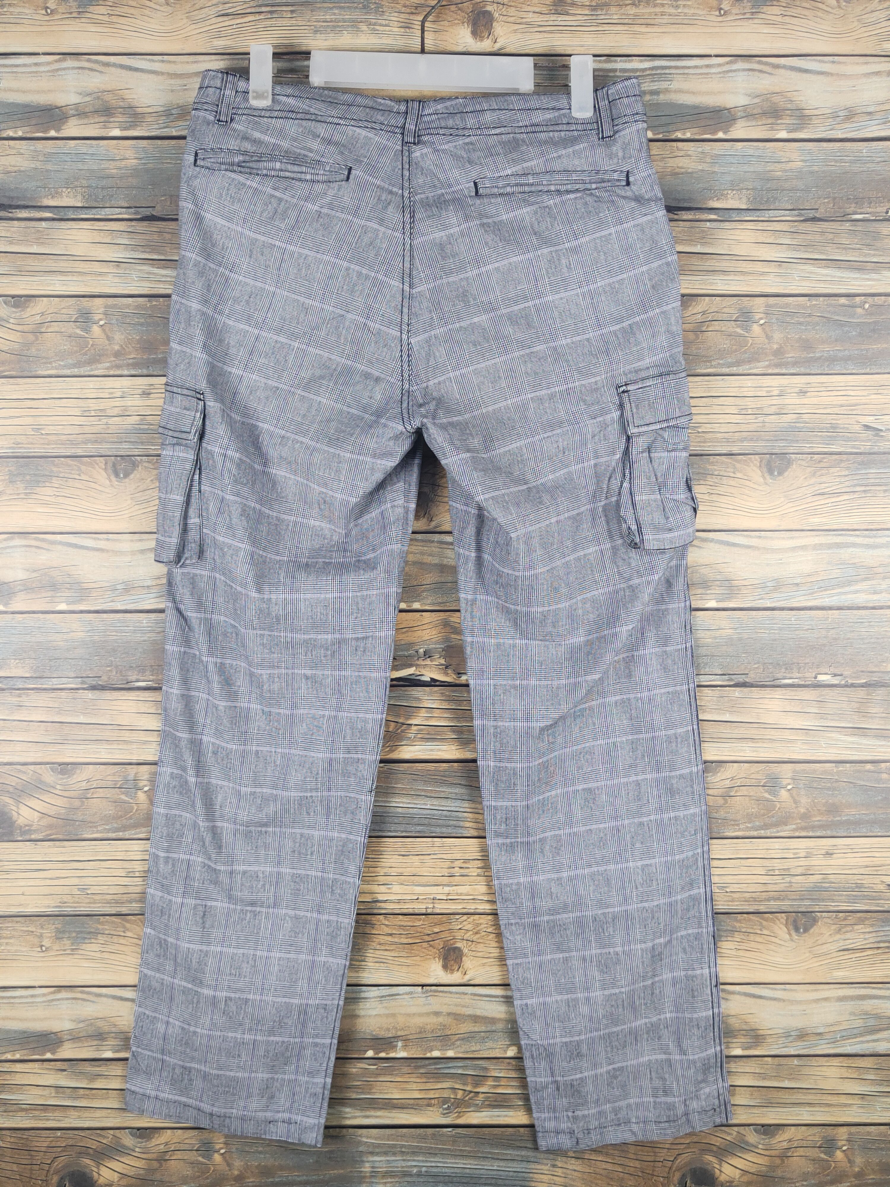 Japanese Brand DL Steelo Black White Multipocket Tactical Cargo Pants #1530 Size US 31 - 7 Thumbnail