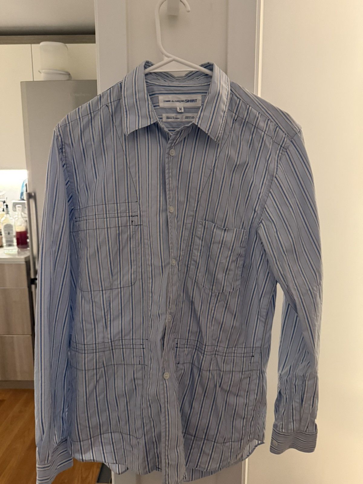 Comme des Garcons SHIRT Comme des Garçons SHIRT Trompe l’Oeil Cargo Striped Shirt Size US M / EU 48-50 / 2 - 2 Thumbnail