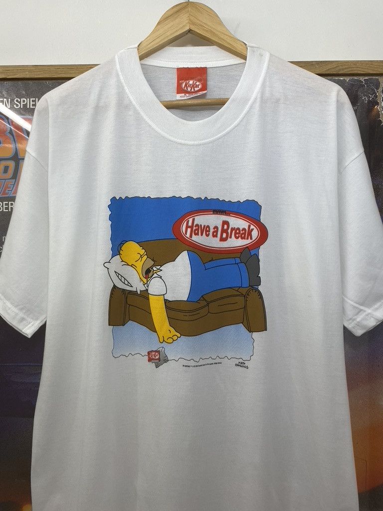 2000 Vintage The Simpsons Official KitKat Promo T Shirt
