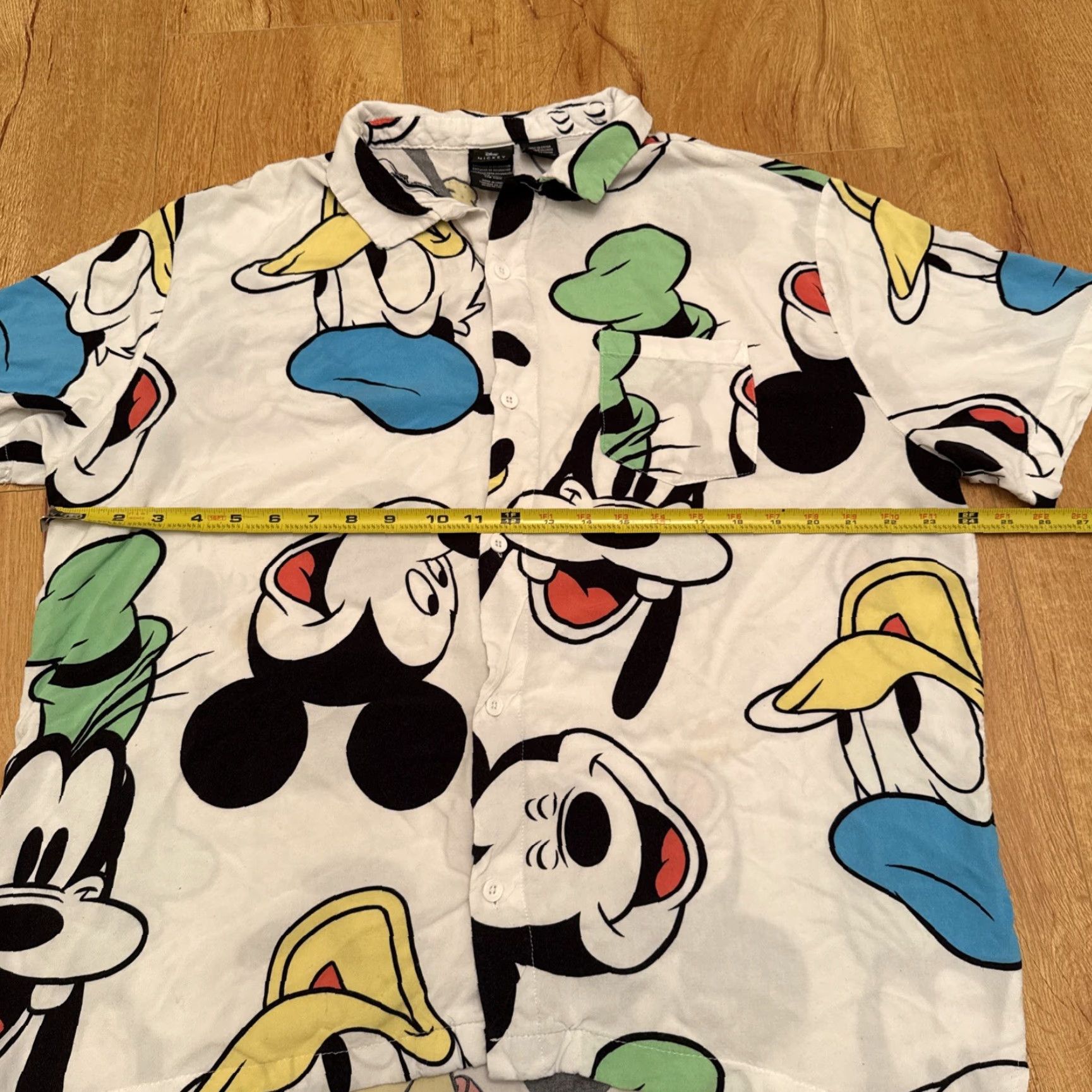 Disney VINTAGE Disney Parks Authentic Mickey Mouse Hawaiian Resort All Over Print Button-Up Shirt XXL White Mickey Mouse Shirt Men 2XL Short Sleeve Button-Up Size US XXL / EU 58 / 5 - 6 Thumbnail