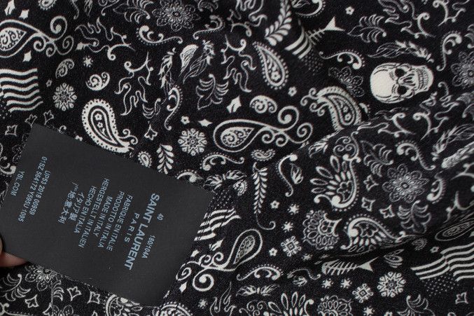 Saint Laurent Paris Saint Laurent, Black skull and paisley printed shirt 2018 Size US M / EU 48-50 / 2 - 7 Thumbnail