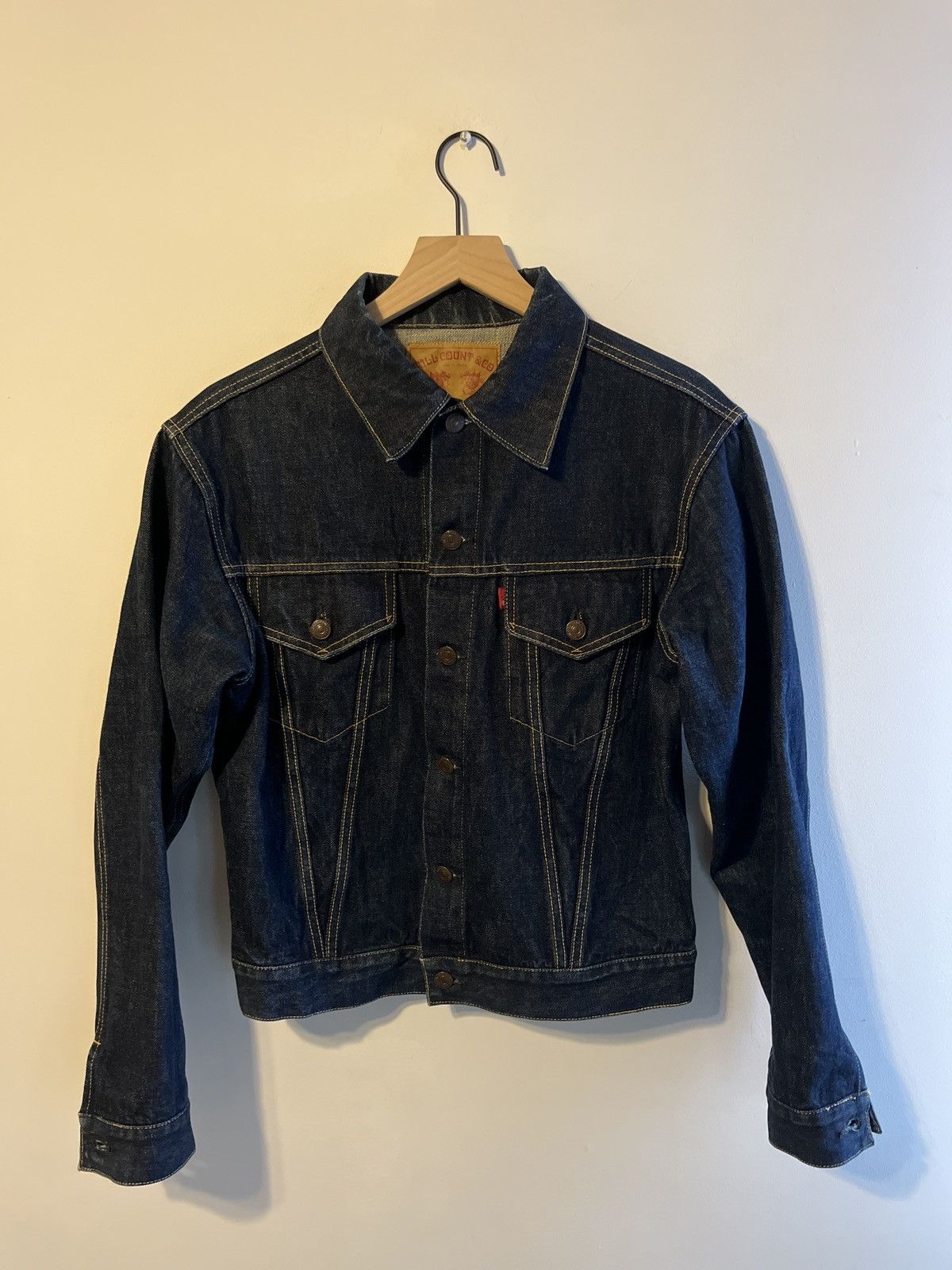 image of Full Count Co Full Count Type 3 Raw Denim Jacket in Blue, Men's (Size XS)