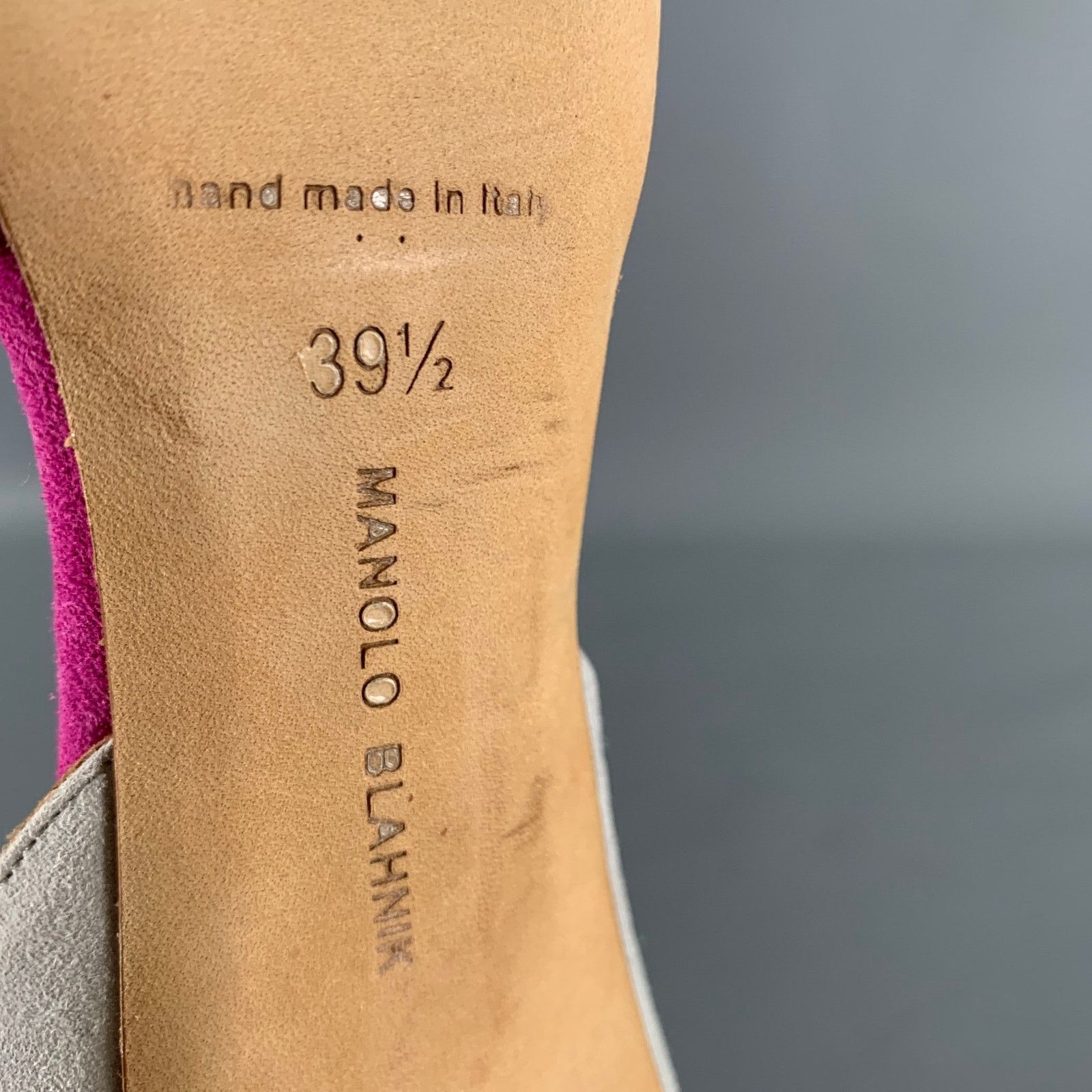 Manolo Blahnik MANOLO BLAHNIK 9.5 Pink Grey Suede Pointed Toe Pumps Size US 9.5 / IT 39.5 - 7 Thumbnail