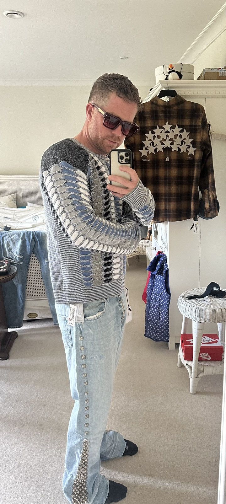 Vivienne Westwood $960 Vivienne Westwood Marcel jumper metallic lamé sweater Size US L / EU 52-54 / 3 - 4 Thumbnail