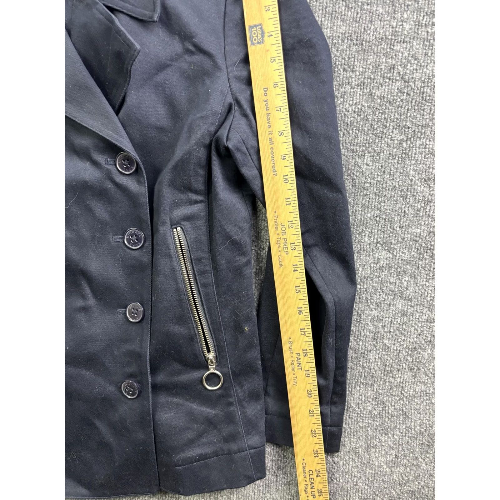 Michael Kors Michael Kors Jacket Womens M Blue Pea Coat Double Breasted Zipped Pockets Front Button Cap Stitch Twill Short Coat Casual Size M / US 6-8 / IT 42-44 - 4 Thumbnail
