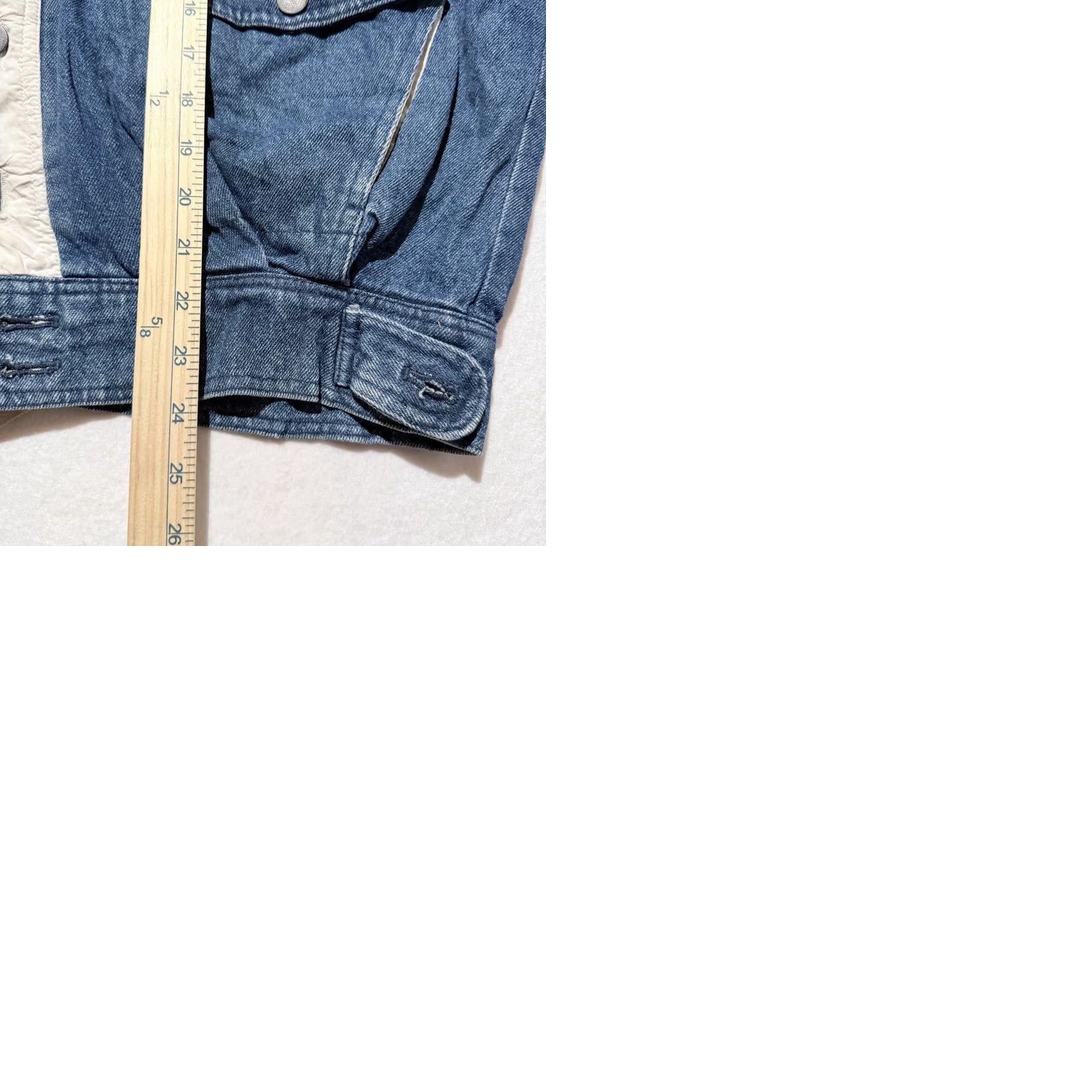 Denime VINTAGE Synaps Denim Jacket White Contrast Panels Logo Patch Applique XL Men Brown? Size US XL / EU 56 / 4 - 11 Thumbnail