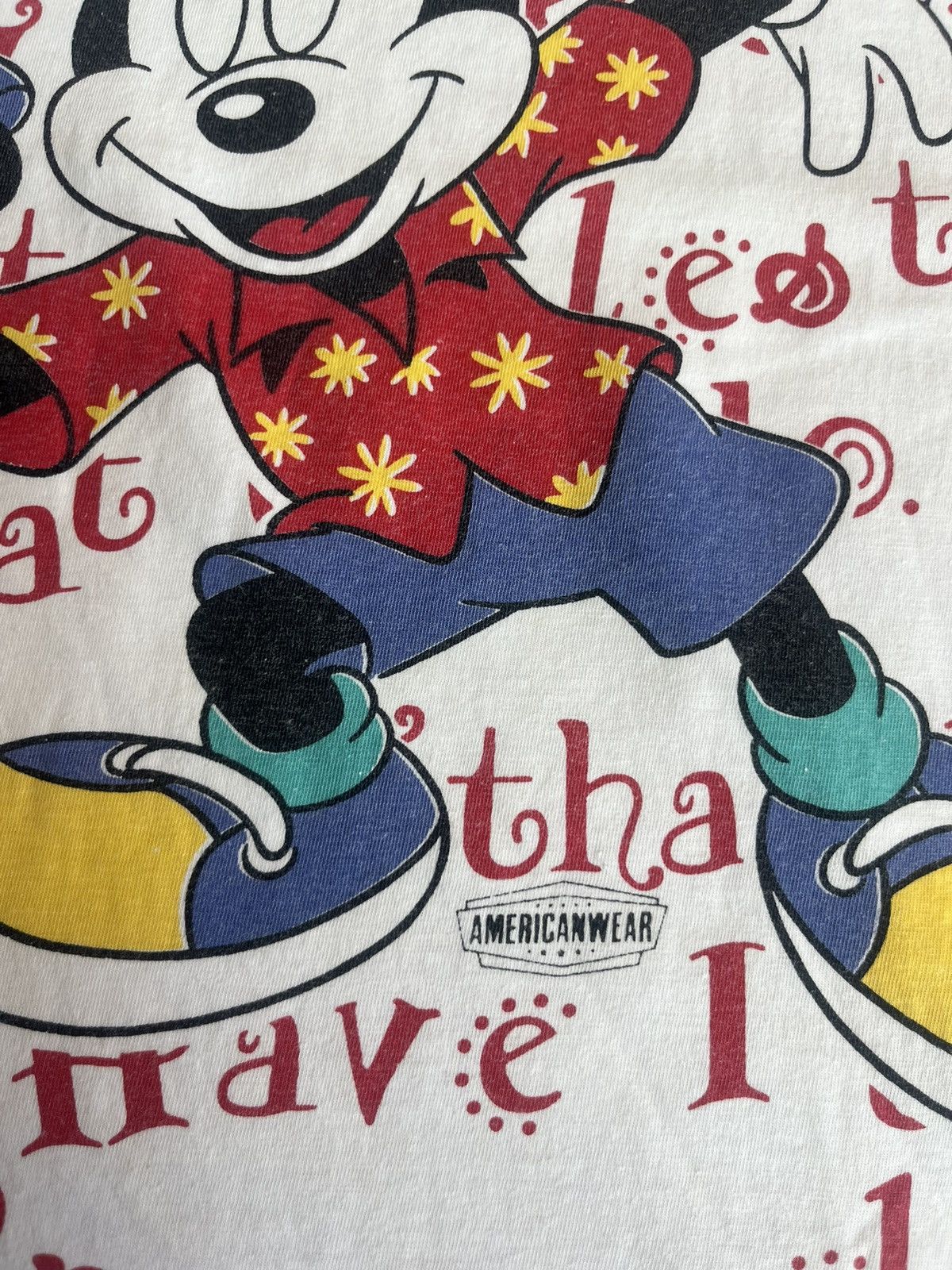 Disney Vtg OVP Disney Mickey&Minnie Mouse Americanwear 90’s Tshirt Size US M / EU 48-50 / 2 - 7 Thumbnail