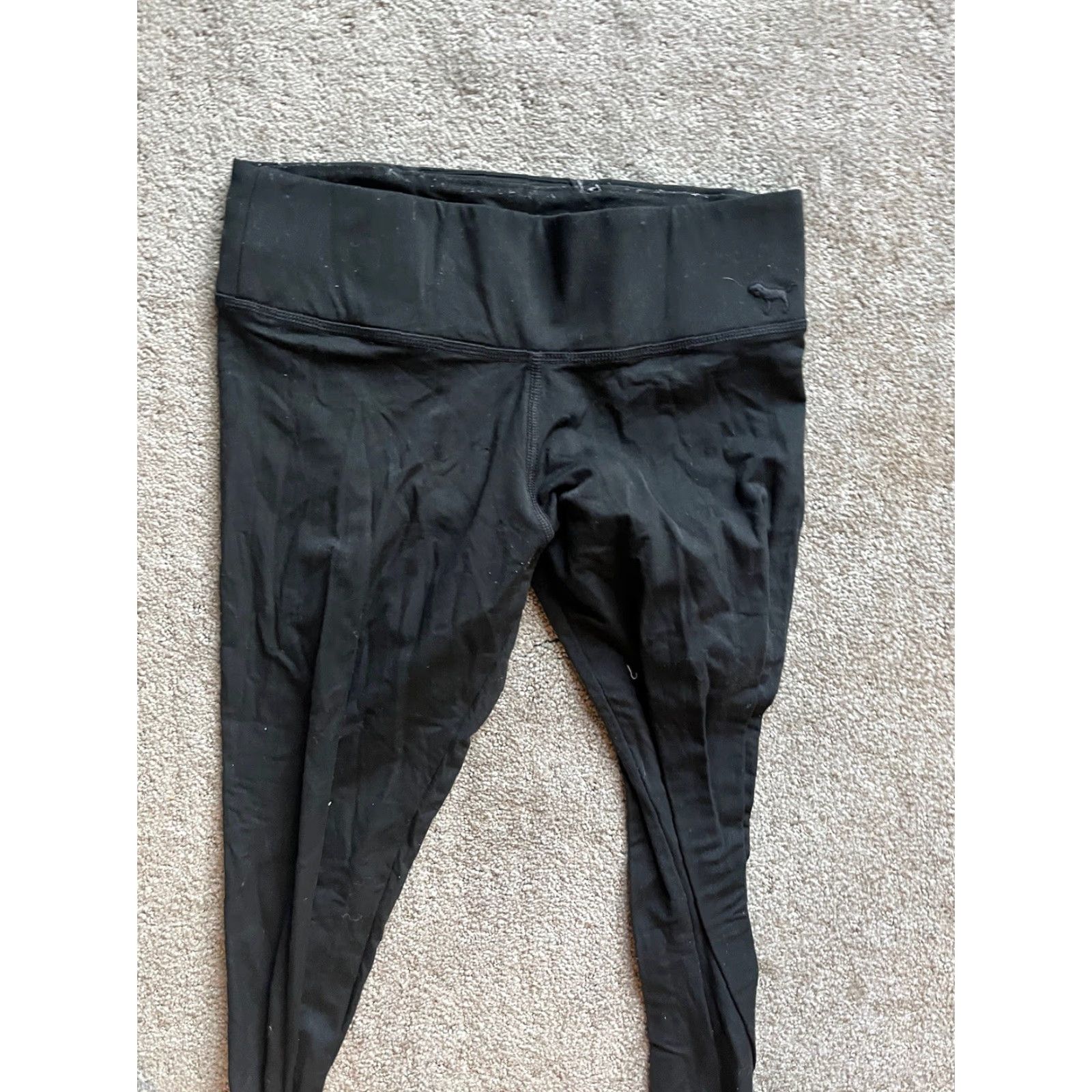 Victoria's Secret VINTAGE Victoria's Secret Leggings Women's XS Black Striped Bodybuilding Activewear Slimming 2010s Size 26" / US 2 / IT 38 - 3 Thumbnail