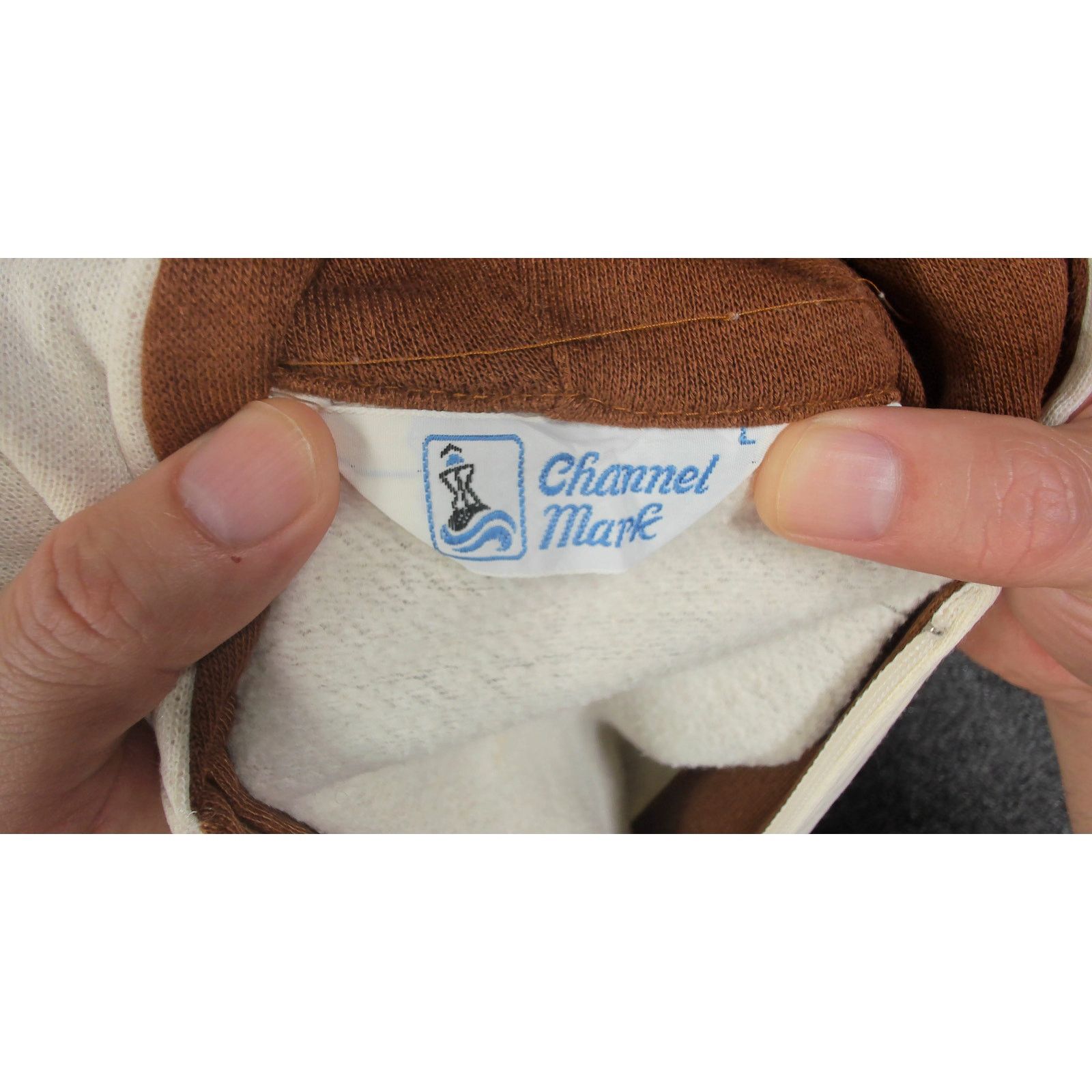 Vintage Vintage 1970s Channel Mark Ivory 2-Stripe Boxy Track Hoodie Size US M / EU 48-50 / 2 - 7 Thumbnail