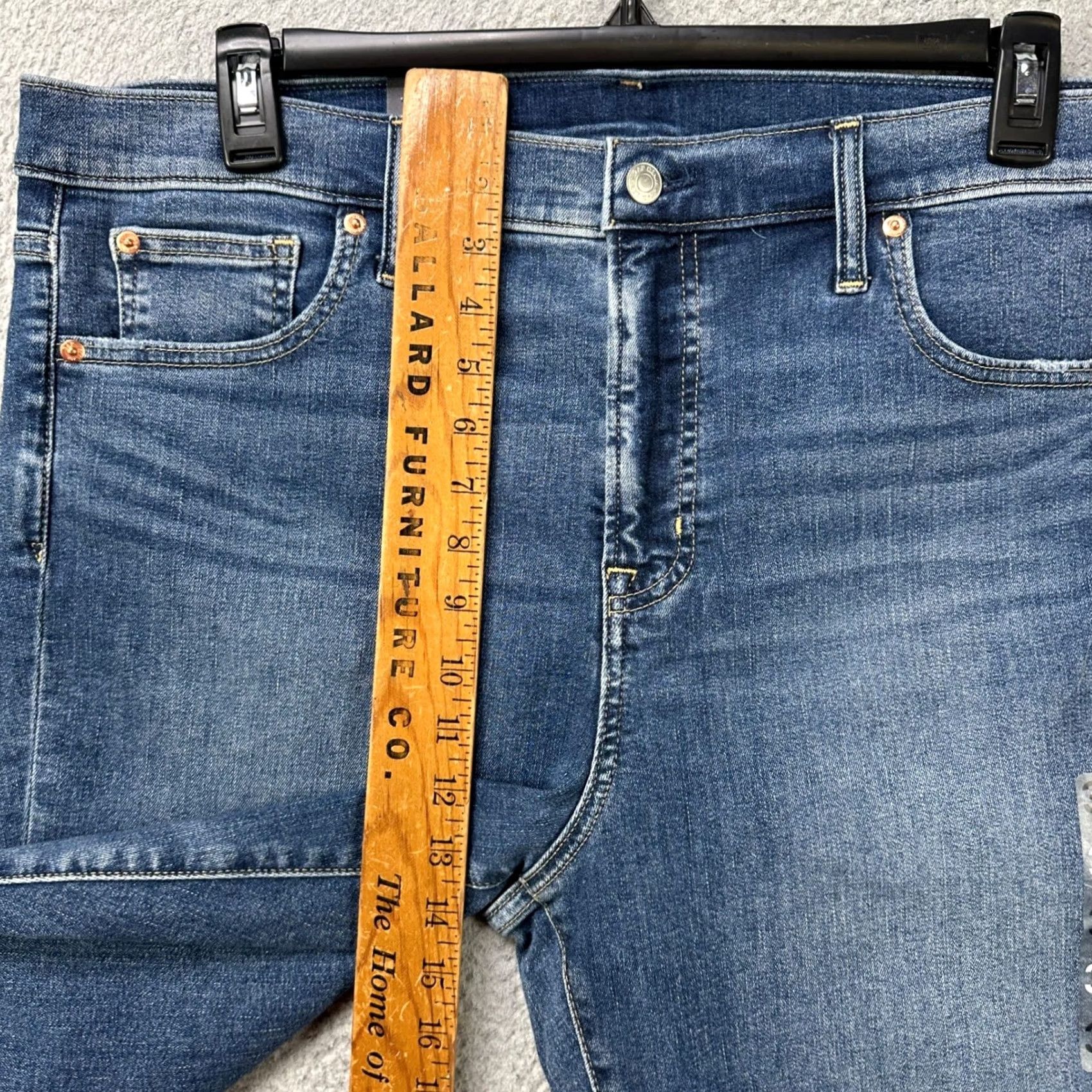 Gap Gap True Skinny Jeans Womens Blue Distressed High Rise Stretch Pocket NEW Size 42" / US 20 - 7 Thumbnail