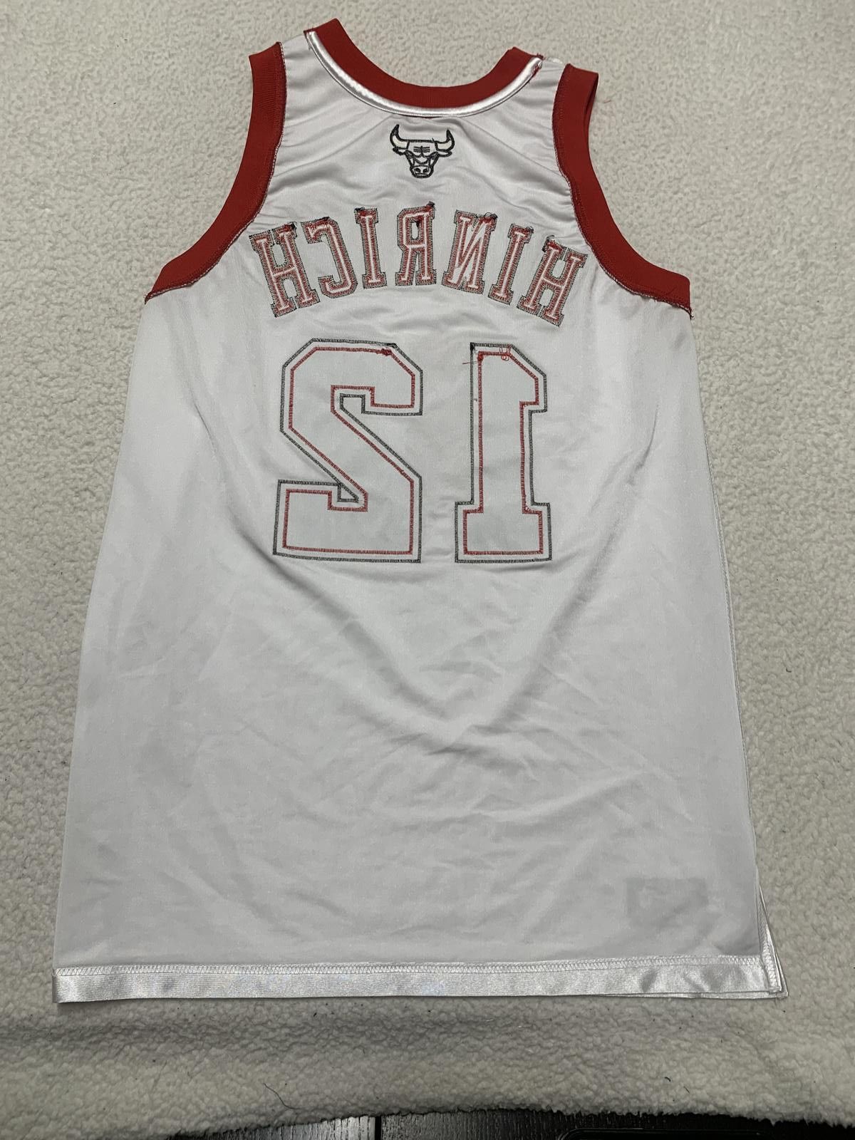 NBA Chicago Bulls #12 Kirk Hinrich Basketball Jersey White Red Size US M / EU 48-50 / 2 - 10 Thumbnail