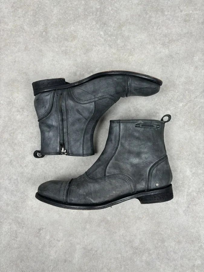 Diesel Diesel Grey Mid-Calf Leather Boots Size US 9 / EU 42 - 13 Thumbnail