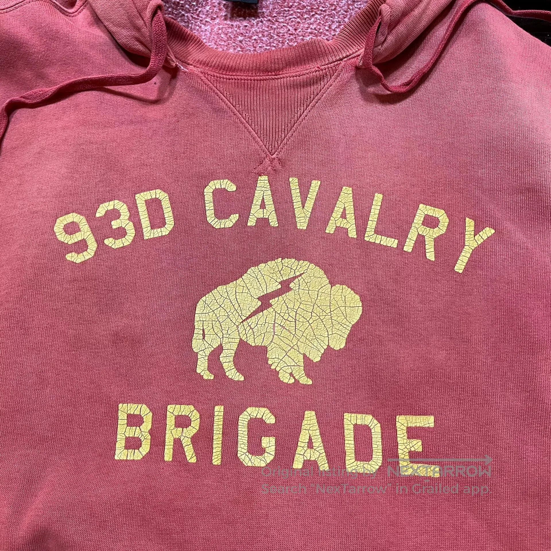 RRL Ralph Lauren vintage rrl washed hoodie with cavalry print. Size US S / EU 44-46 / 1 - 4 Thumbnail