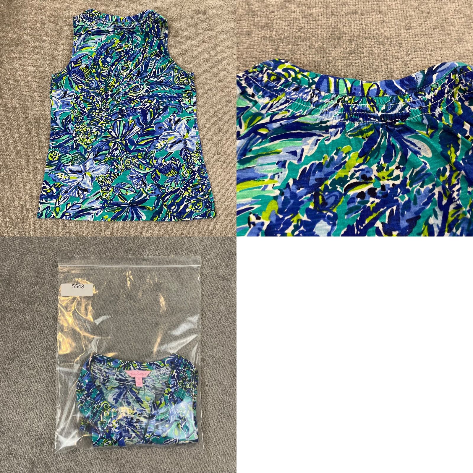 Lilly Pulitzer Lilly Pulitzer Essie Top Womens XS Sleeveless Button V-Neck Multicolor Floral Size XS / US 0-2 / IT 36-38 - 8 Thumbnail