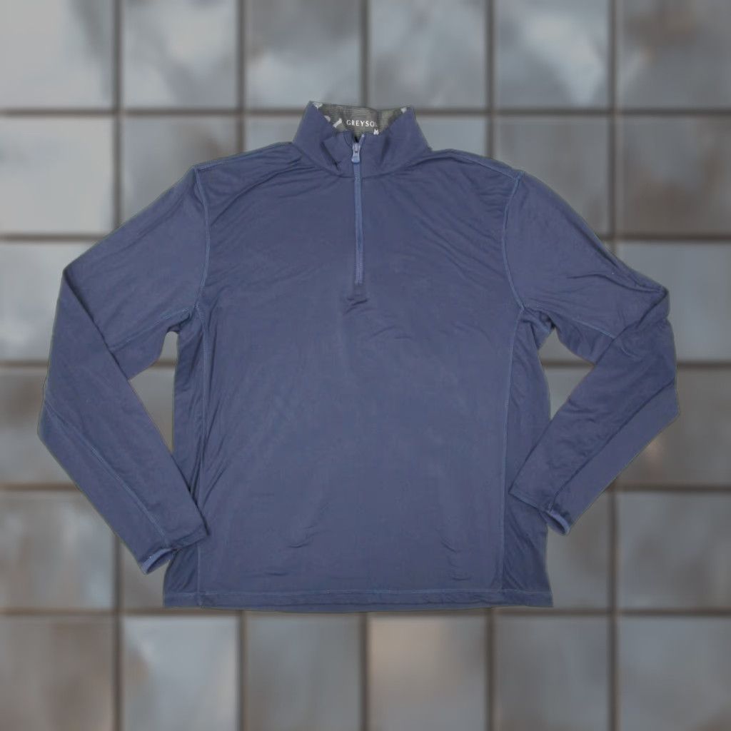 Vintage GREYSON Jacket Mens Medium Blue 1/4 Zip Performance Pullover Golf Casual Outdoor Size US M / EU 48-50 / 2 - 1 Thumbnail