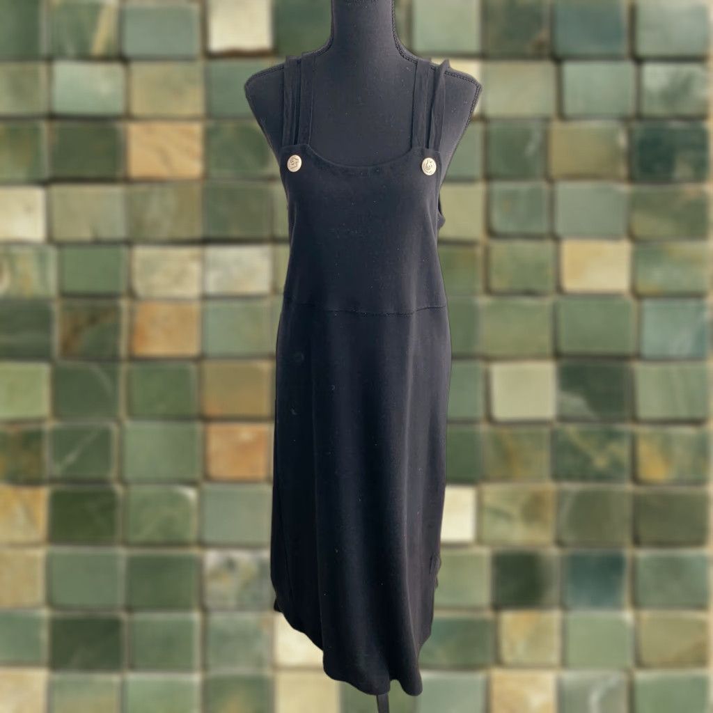 Vintage Mia Nola Black Tank Dress Sleeveless Jumper Size 4 Women Knit Long Dress Vintage Odor Stains Size S / US 4 / IT 40 - 1 Thumbnail
