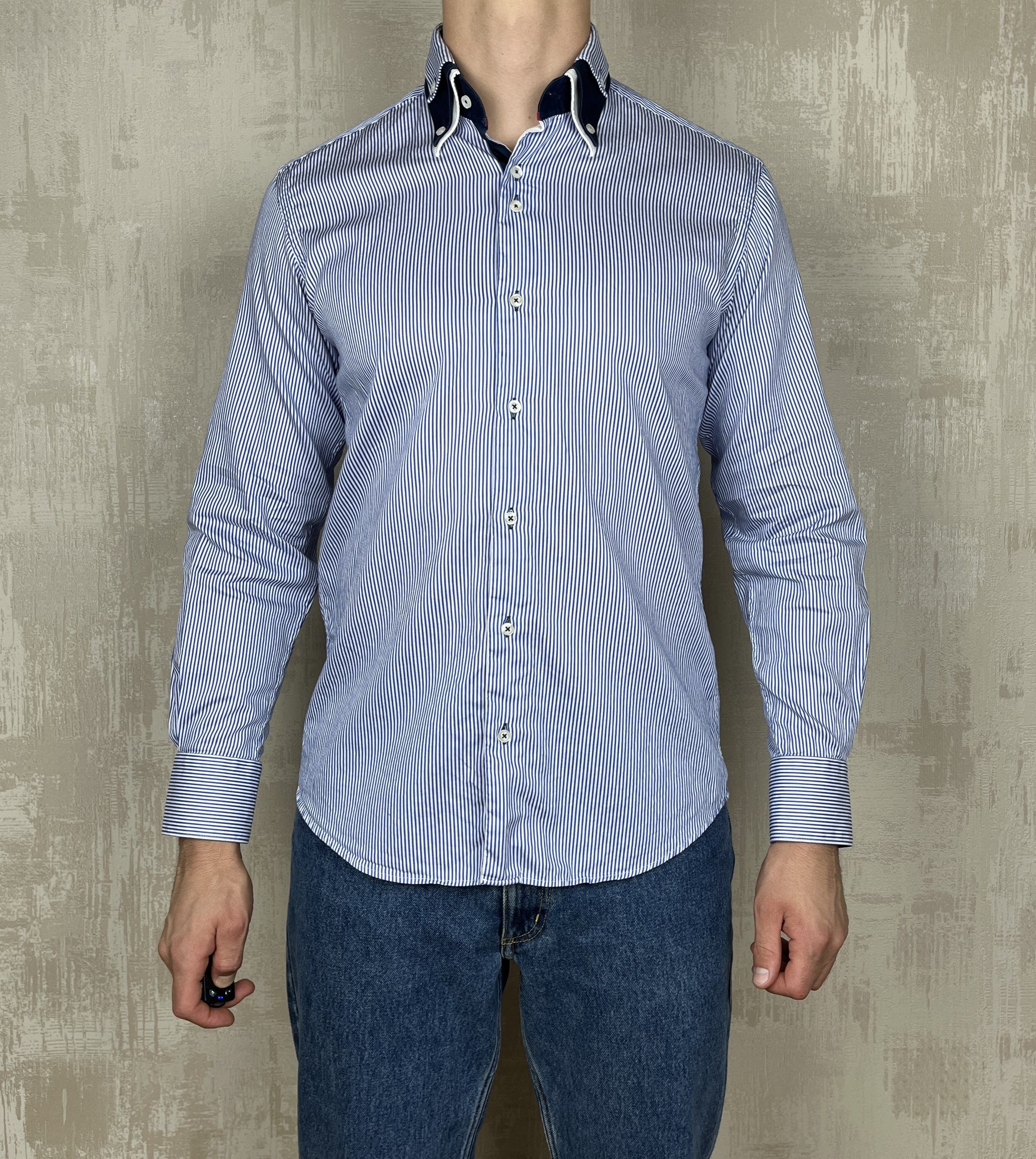 Other Claudio Lugli Striped Long Sleeve Shirt Size US L / EU 52-54 / 3 - 3 Thumbnail