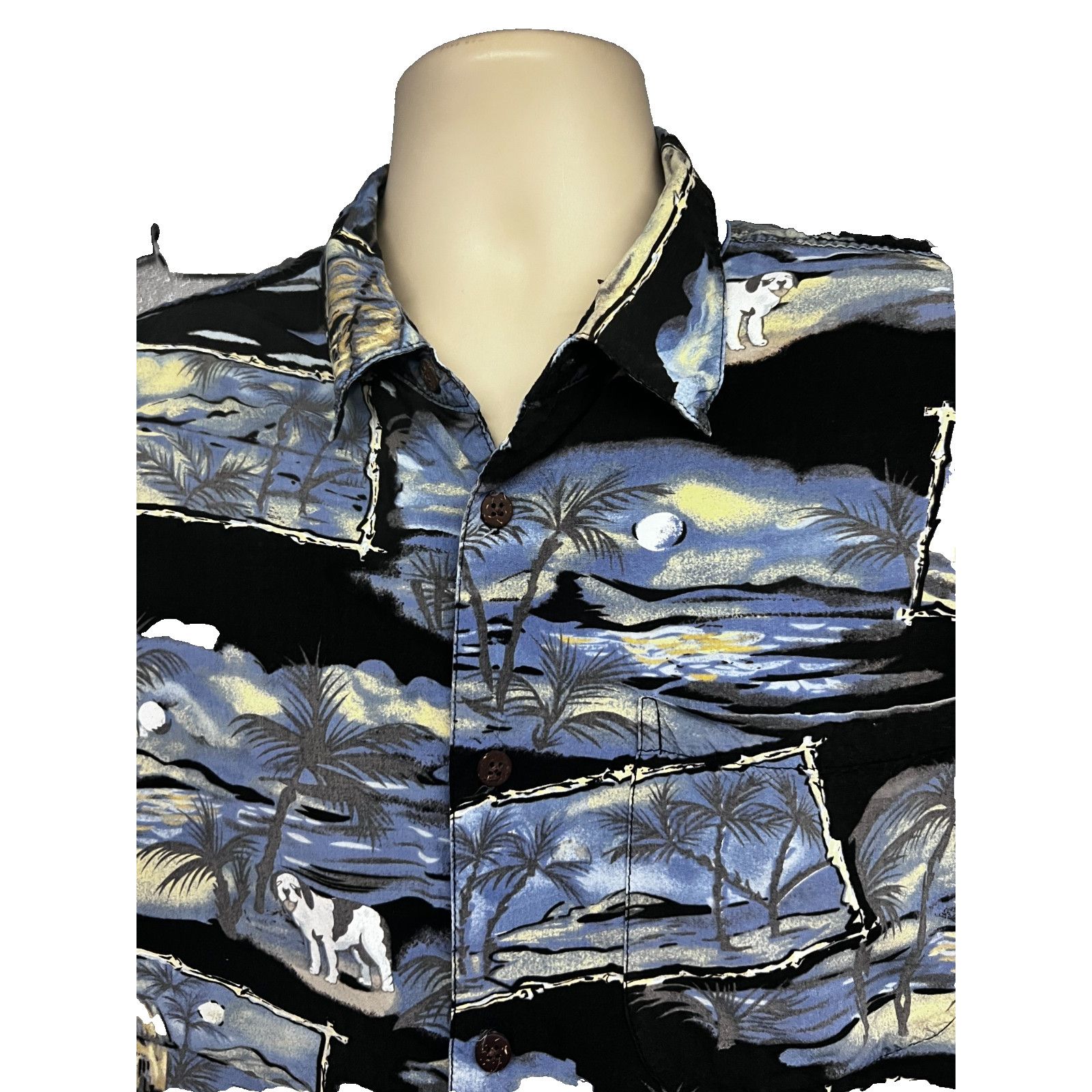 Big Dogs Big Dogs Hawaiian Tiki Button Up Camp Shirt Large Pocket Size US L / EU 52-54 / 3 - 4 Thumbnail