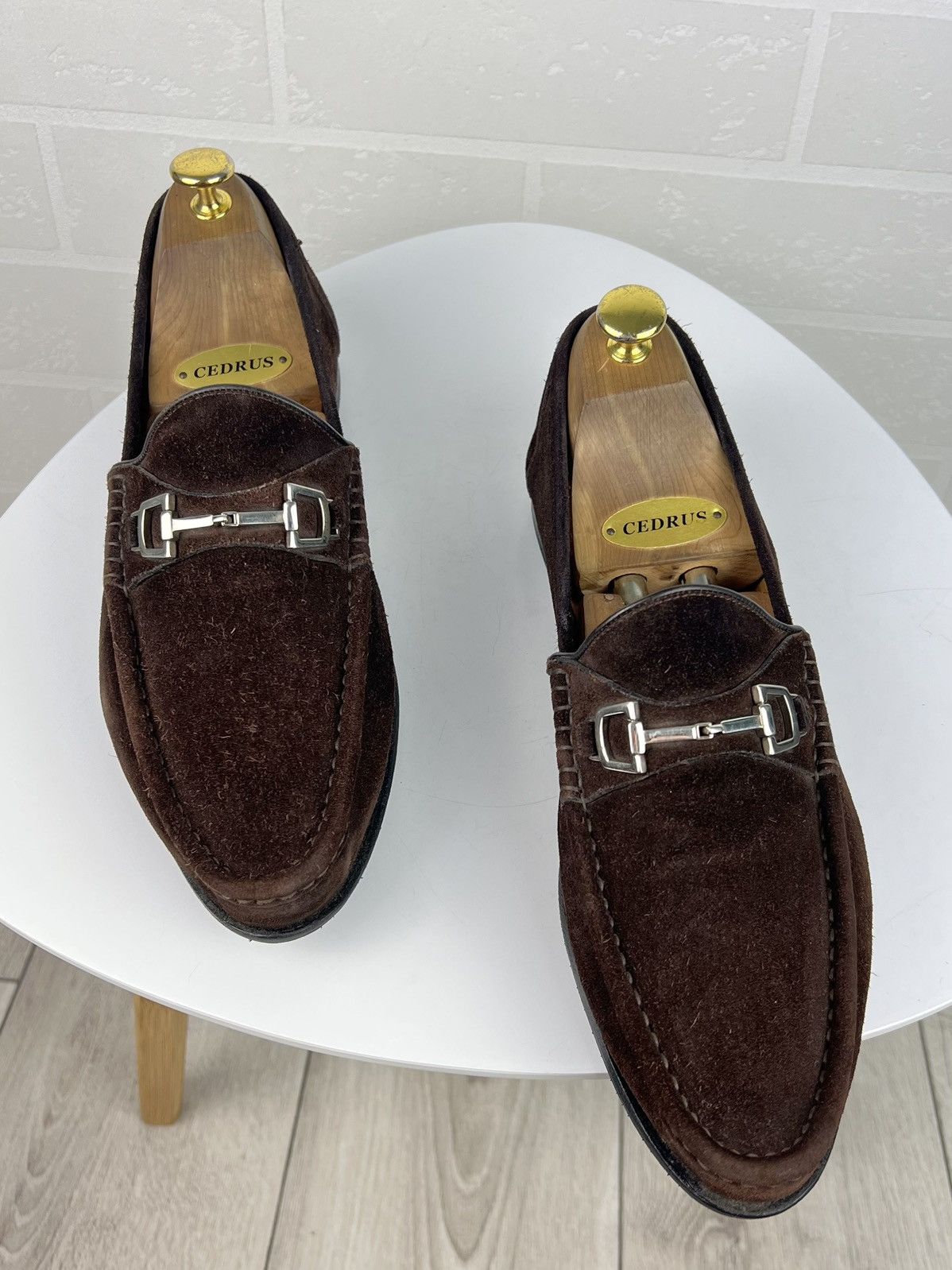 Gucci GUCCI Loafers Suede Shoes HORSEBIT Buckle GG Brown Men's Size US 9 / EU 42 - 3 Thumbnail
