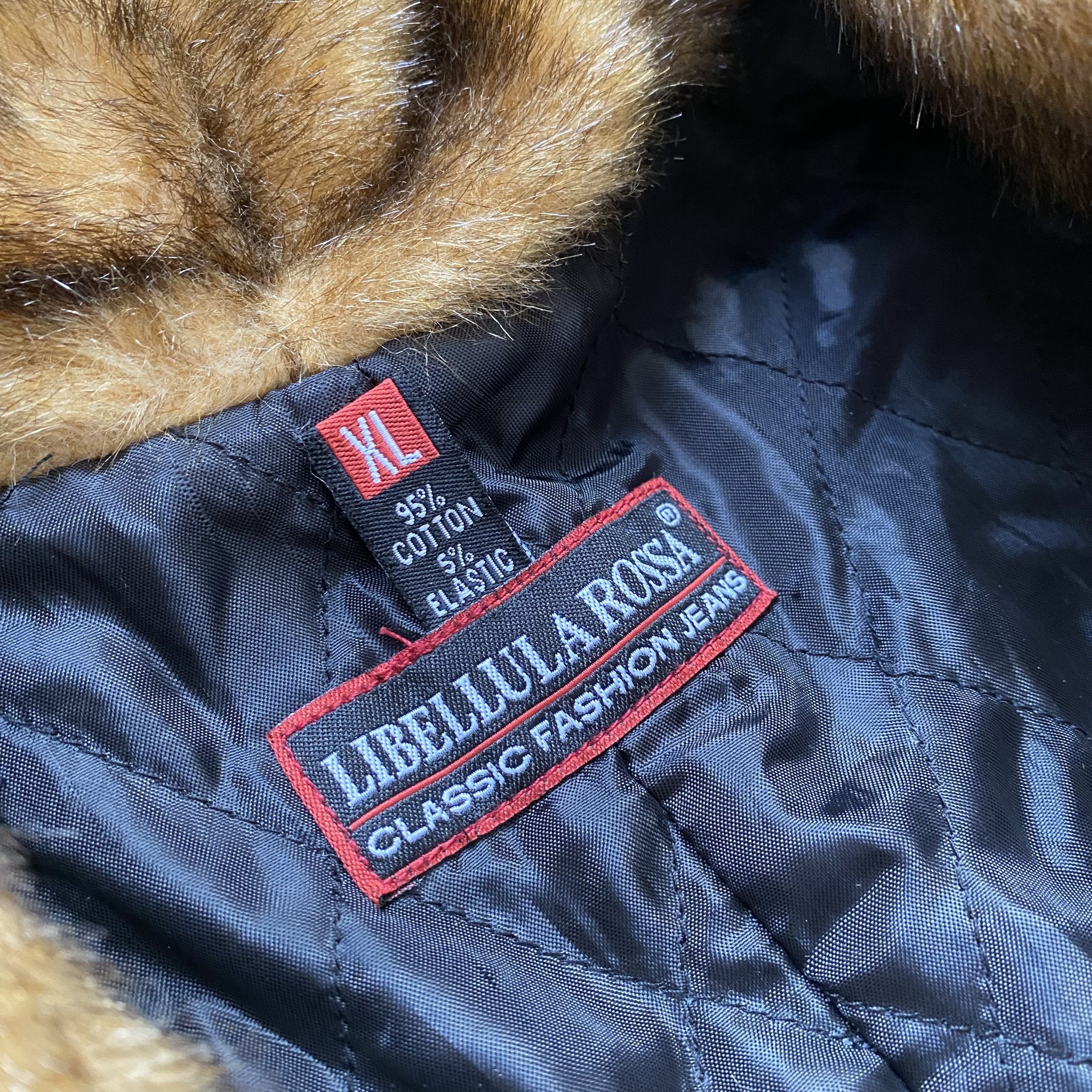 If Six Was Nine Vintage 90s Denim Faux fur coat Afgan Penny Lane Grunge Size L / US 10 / IT 46 - 9 Thumbnail